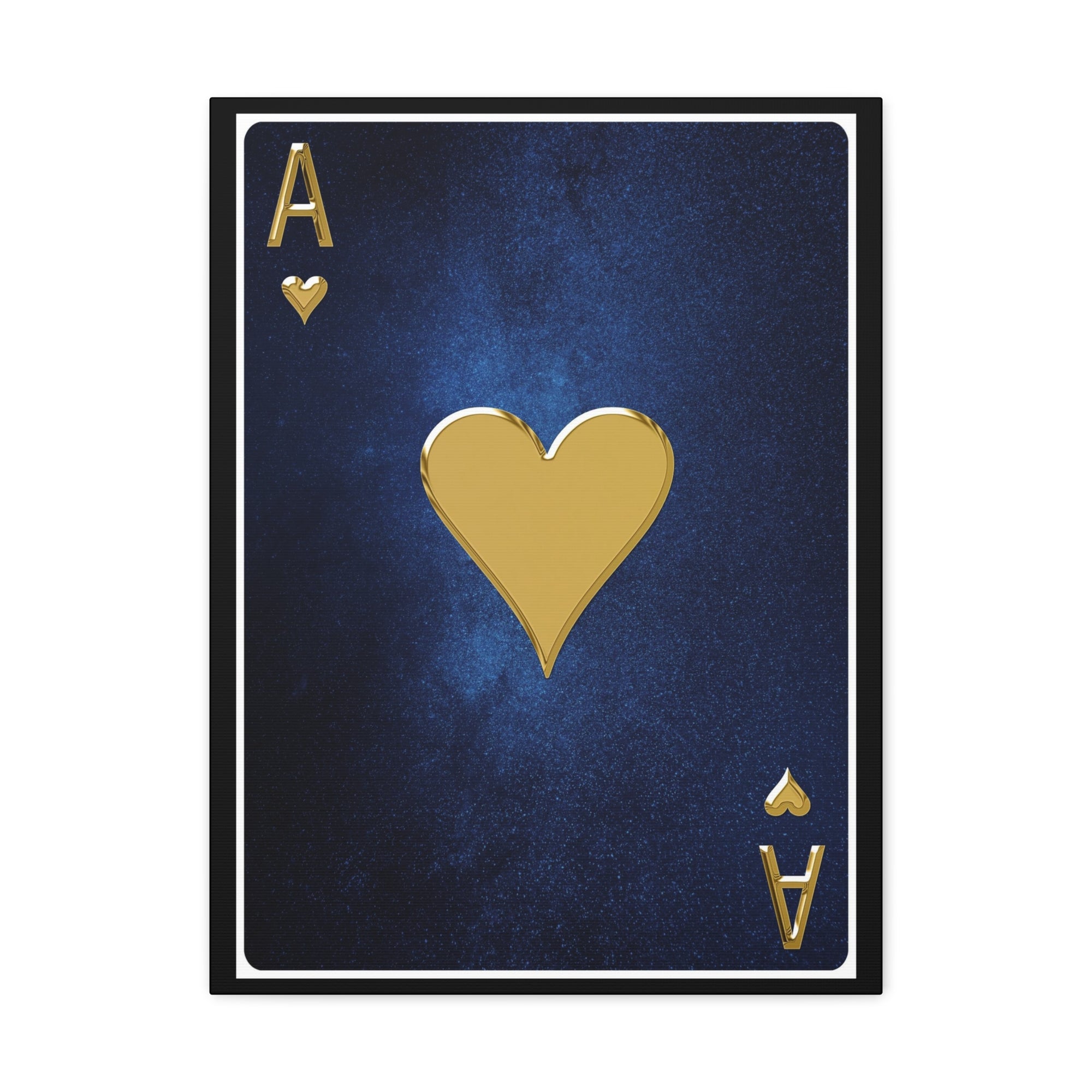 Ace Of Hearts Space Background Playing Card Canvas Wall Art for Home Decor Ready-to-Hang-Express Your Love Gifts