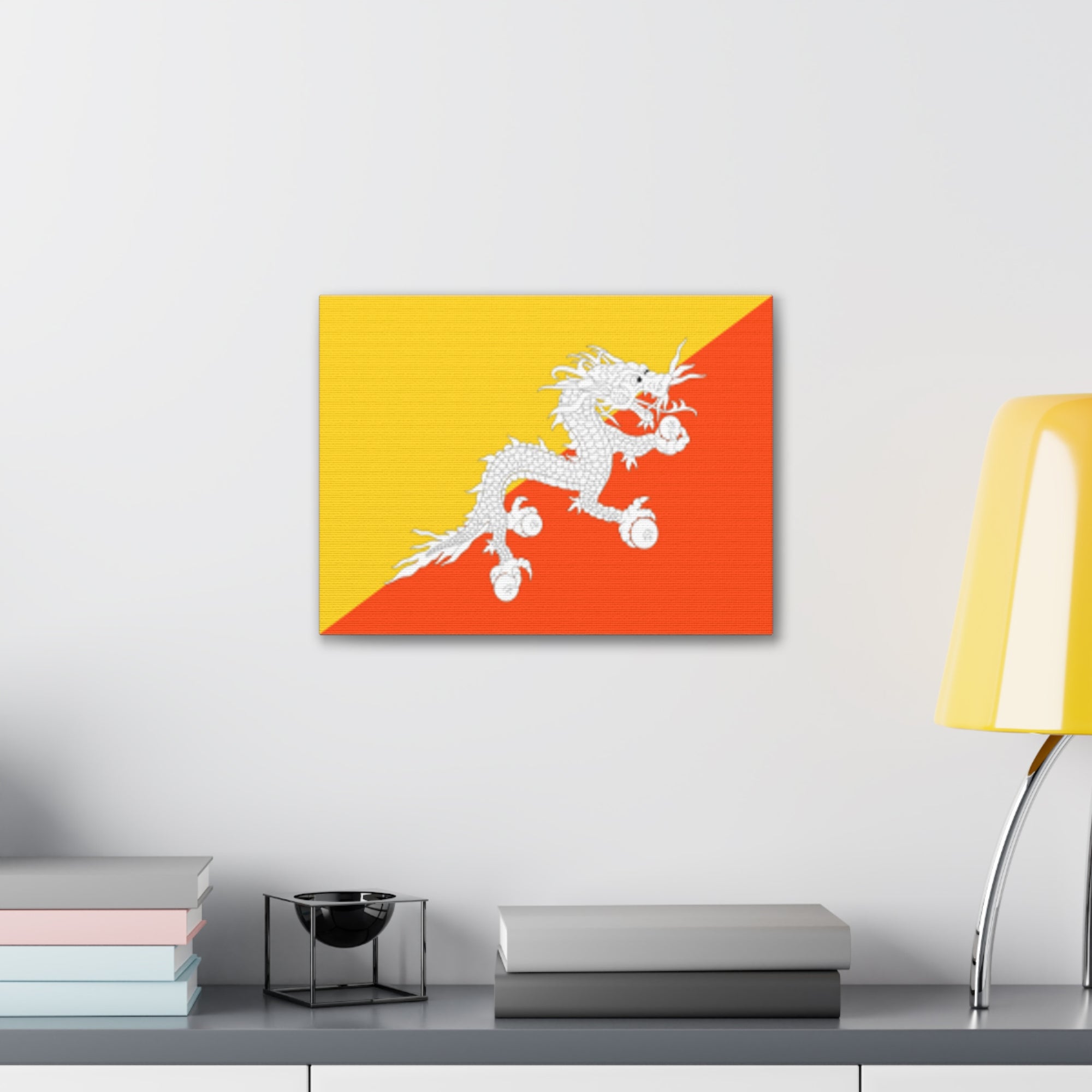 Bhutan Country Flag Canvas Vibrant Wall Art Unframed Home Decor-Express Your Love Gifts