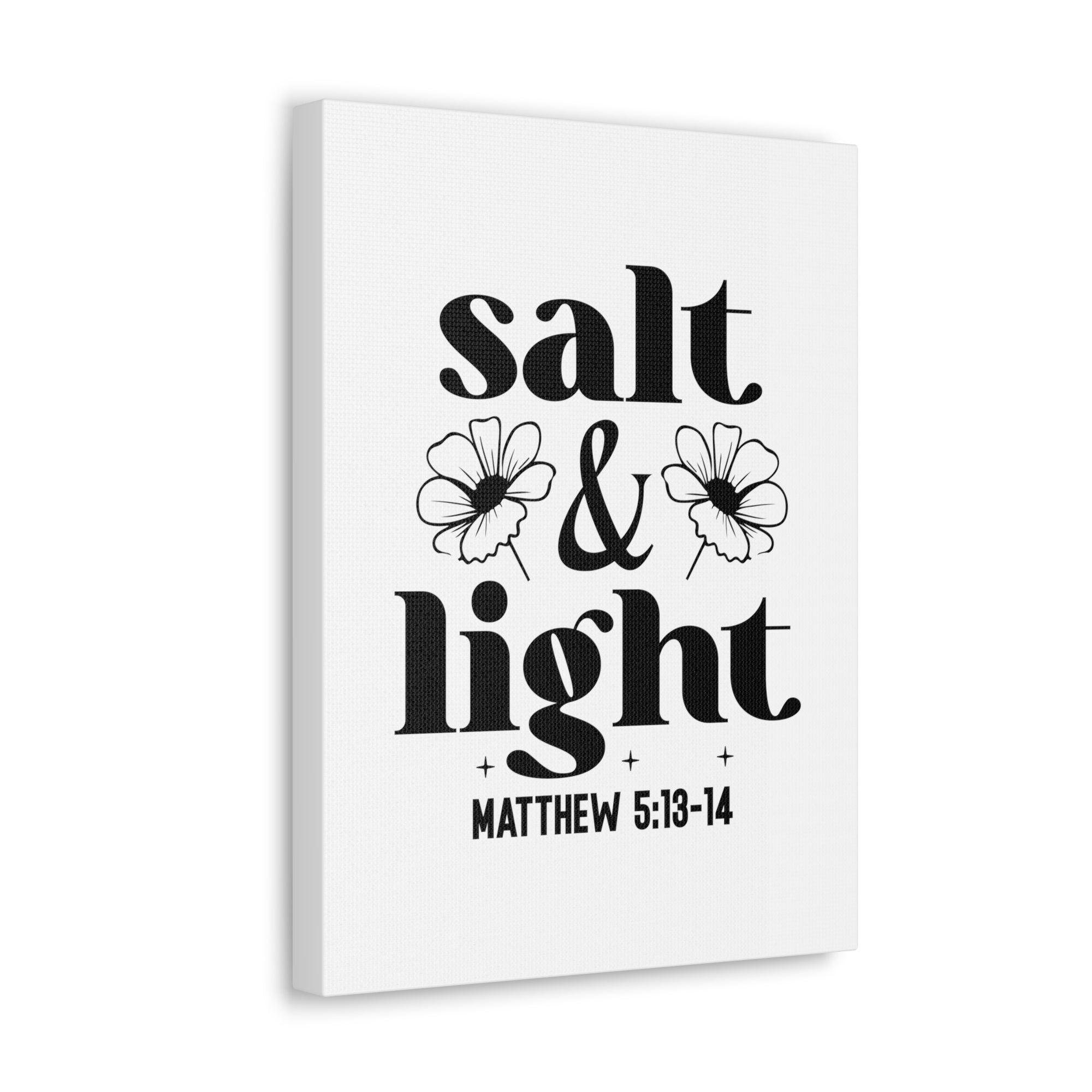 Scripture Walls Matthew 5:13-14 Salt & Light Bible Verse Canvas Christian Wall Art Ready to Hang Unframed-Express Your Love Gifts