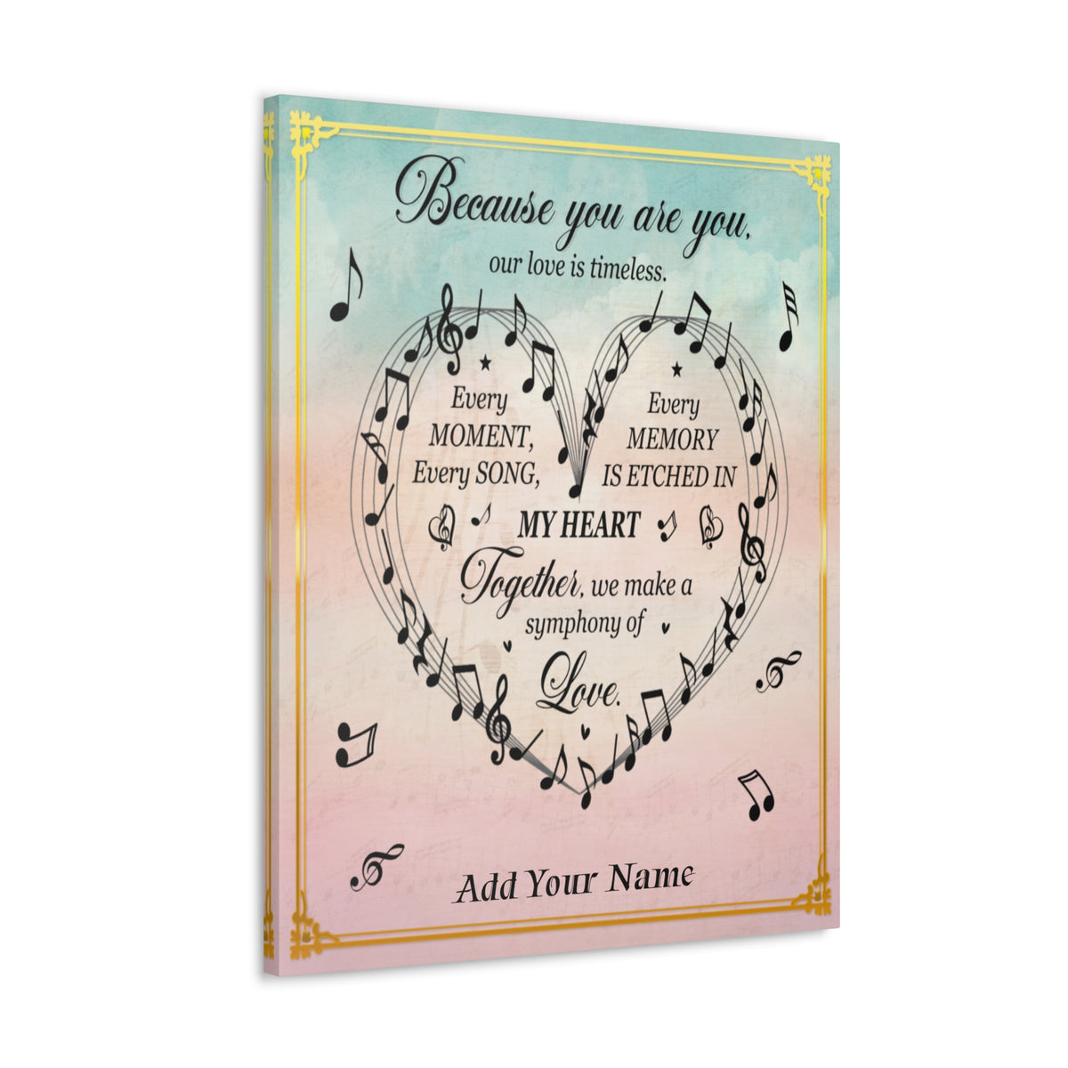 Personalized To My Wife Symphony of Love Canvas Wall Art - Romantic Gift for Her-Express Your Love Gifts