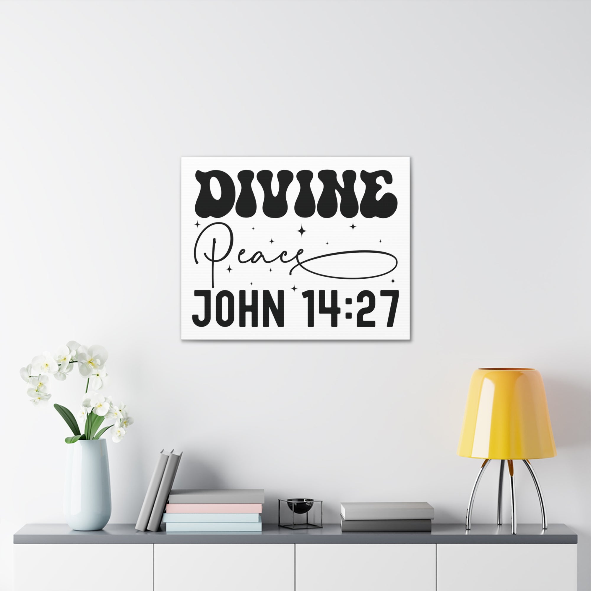 Scripture Walls John 14:27 Divine Peace Bible Verse Canvas Christian Wall Art Ready to Hang Unframed-Express Your Love Gifts