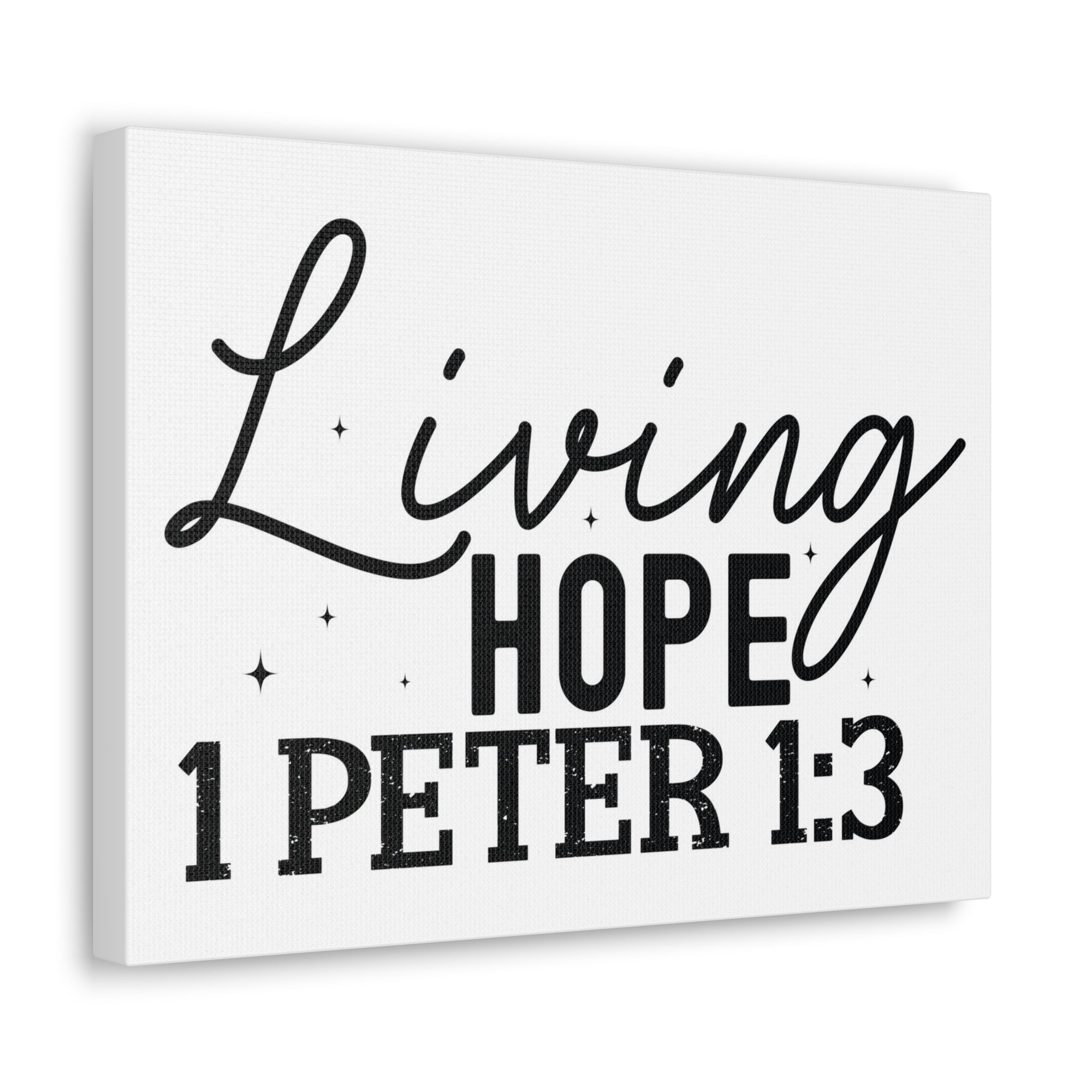 Scripture Walls 1 Peter 1:3 Our Living Hope Bible Verse Canvas Christian Wall Art Ready to Hang Unframed-Express Your Love Gifts