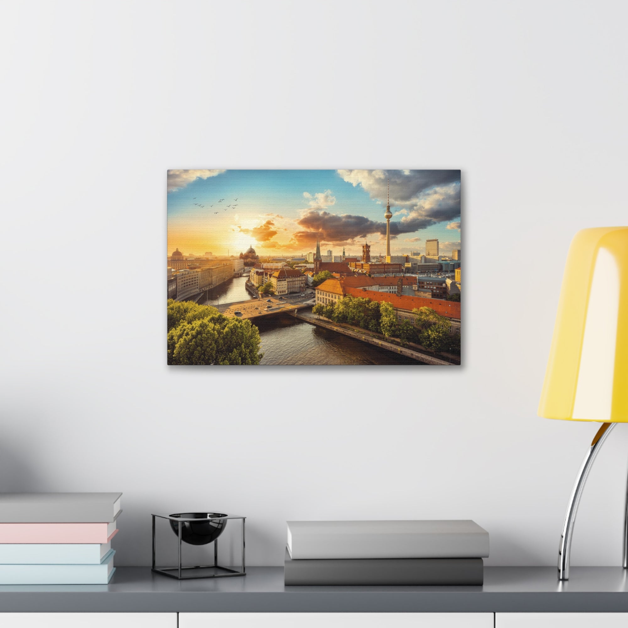 Berlin Daytime Skyline Canvas Artwork High-Quality Breathtaking Stunning Cityscape for Home Decor Ready to Hang-Express Your Love Gifts