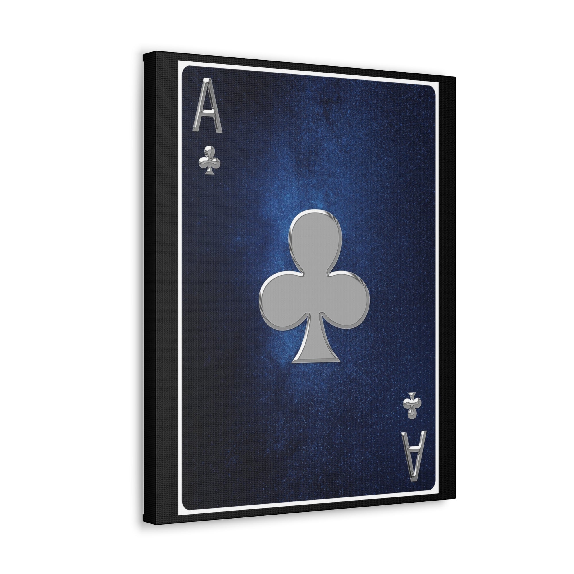 Ace Of Clubs Space Background Playing Card Canvas Wall Art for Home Decor Ready-to-Hang-Express Your Love Gifts