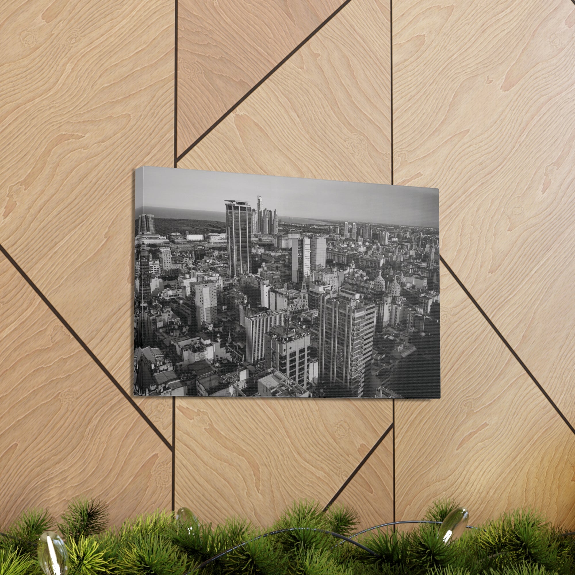 Buenos Aires Black And White Skyline Canvas Artwork High-Quality Breathtaking Stunning Cityscape for Home Decor Ready to Hang-Express Your Love Gifts