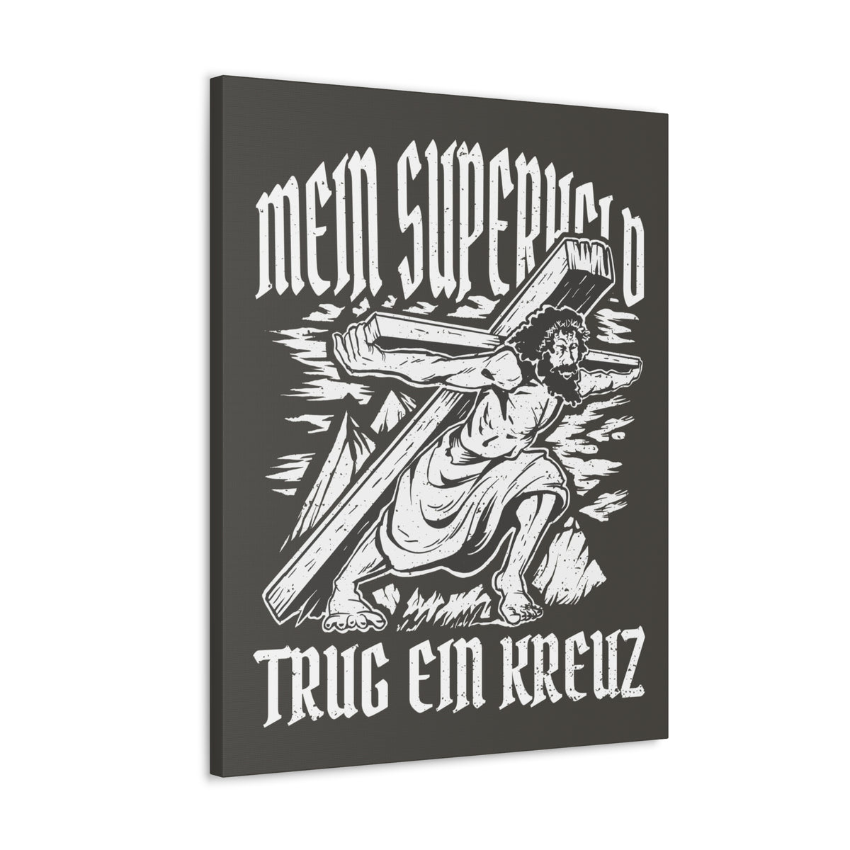 Scripture Walls My Superhero German Bible Verse Canvas Christian Wall Art Ready to Hang Unframed-Express Your Love Gifts