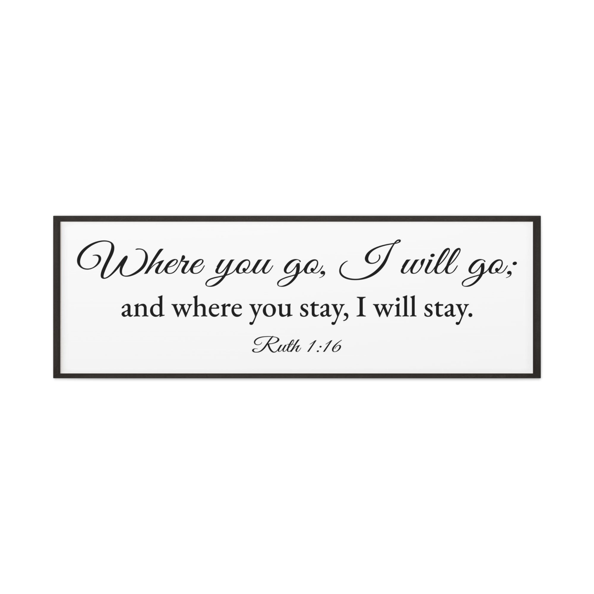 Scripture Walls Ruth 1:16 White Bible Verse Canvas Christian Wall Art Ready to Hang Unframed-Express Your Love Gifts