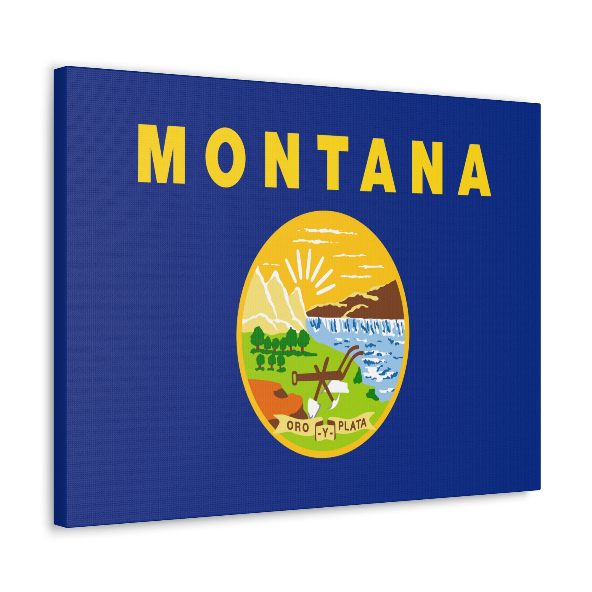 Montana Stage Flag Canvas Vibrant Wall Art Unframed Home Decor-Express Your Love Gifts