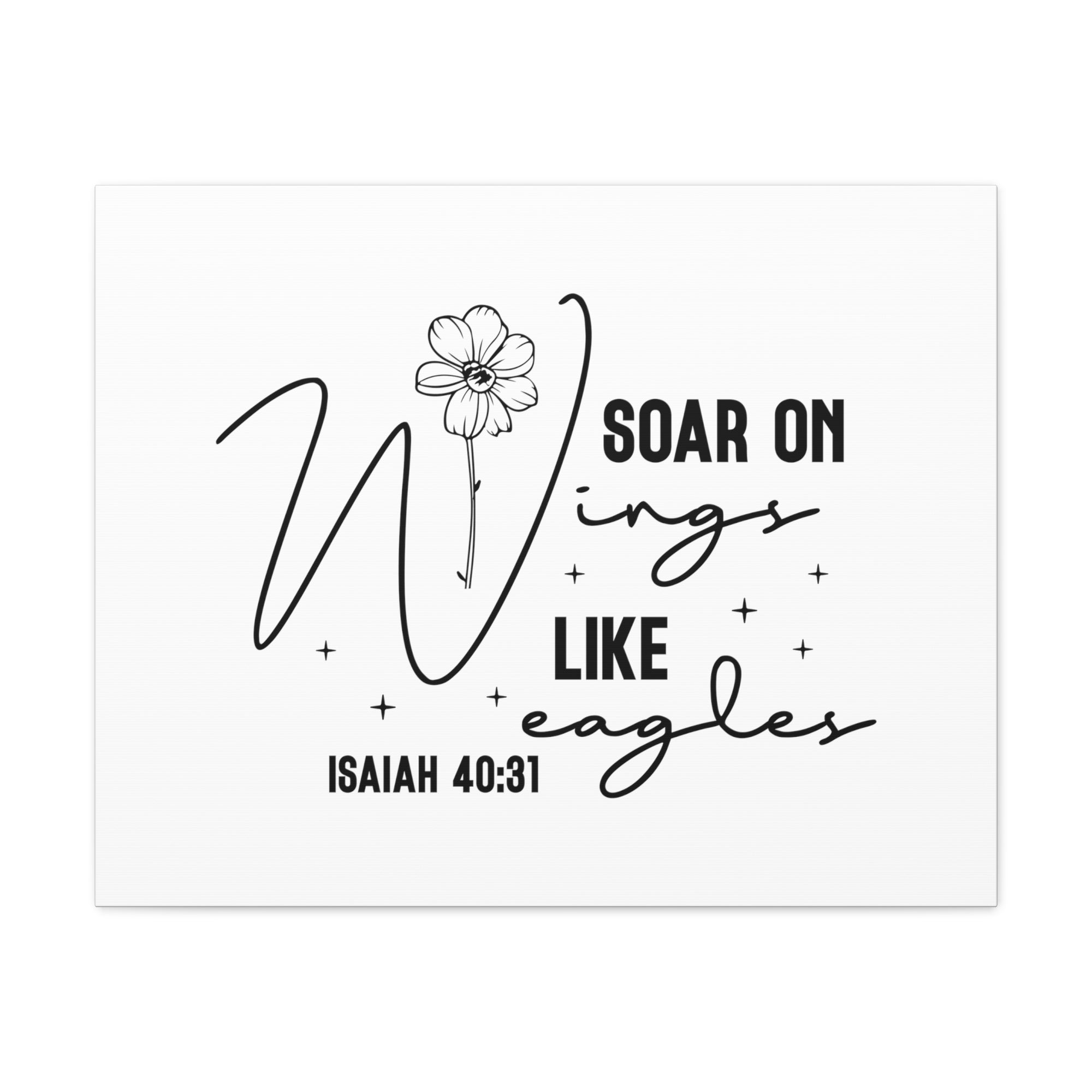 Scripture Walls Isaiah 40:31 Soar on Wings Bible Verse Canvas Christian Wall Art Ready to Hang Unframed-Express Your Love Gifts