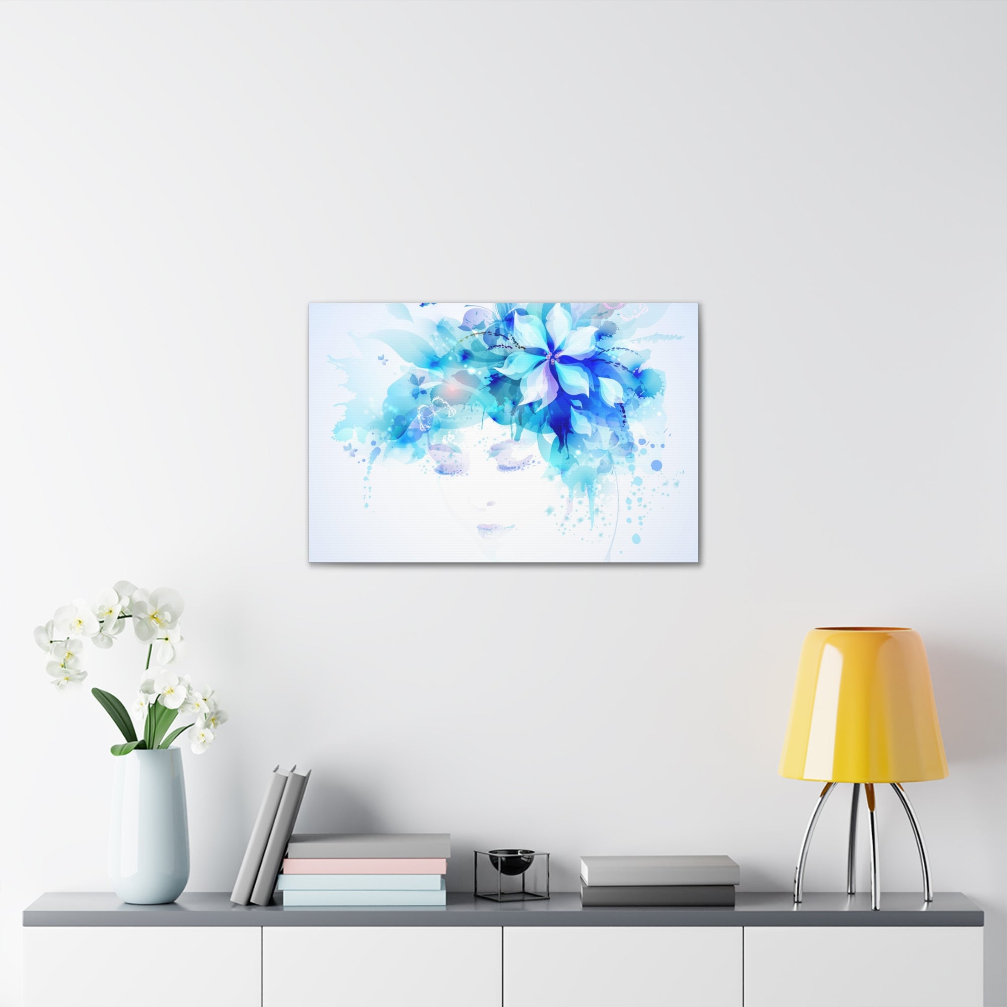 Beautiful Women With Abstract Elements And Butterflies Flower Canvas Wall Art for Home Decor Ready-to-Hang-Express Your Love Gifts