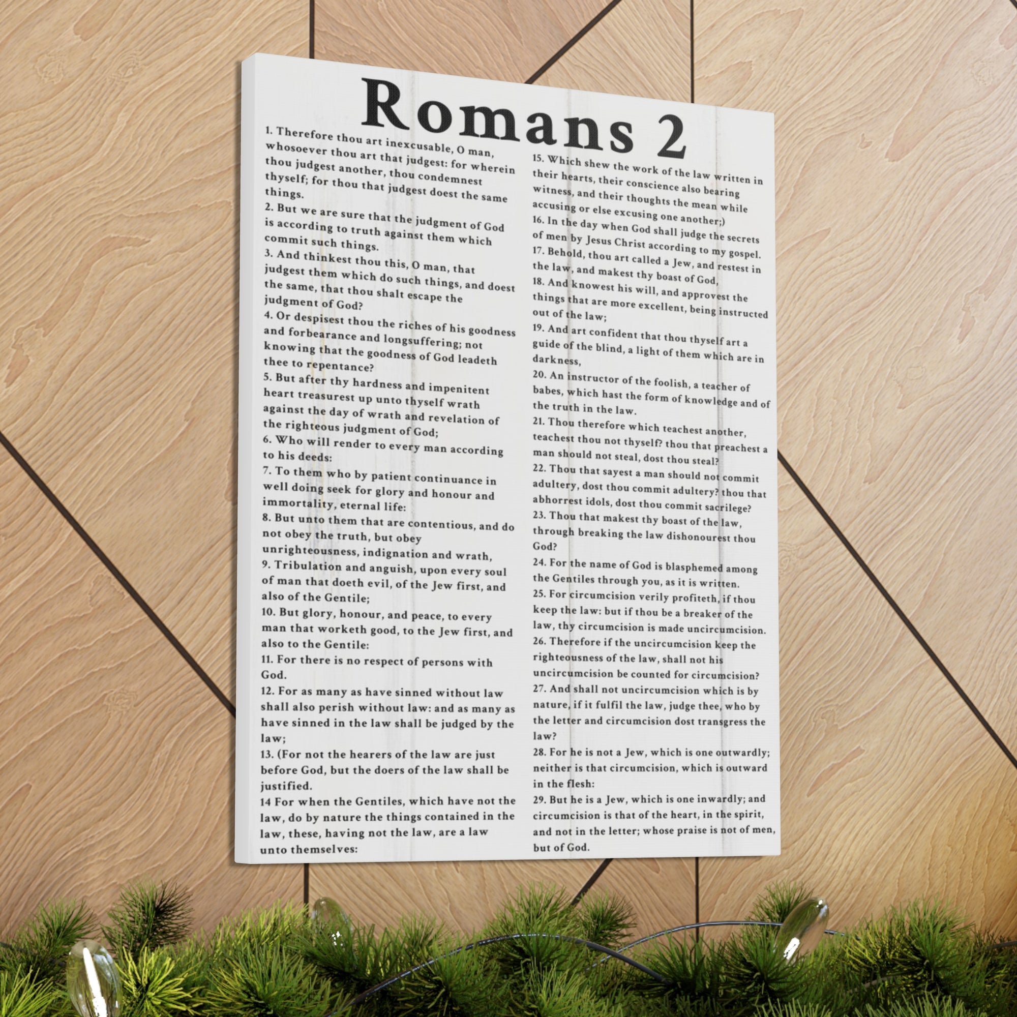 Scripture Walls Romans 2 White Bible Verse Canvas Christian Wall Art Ready to Hang Unframed-Express Your Love Gifts