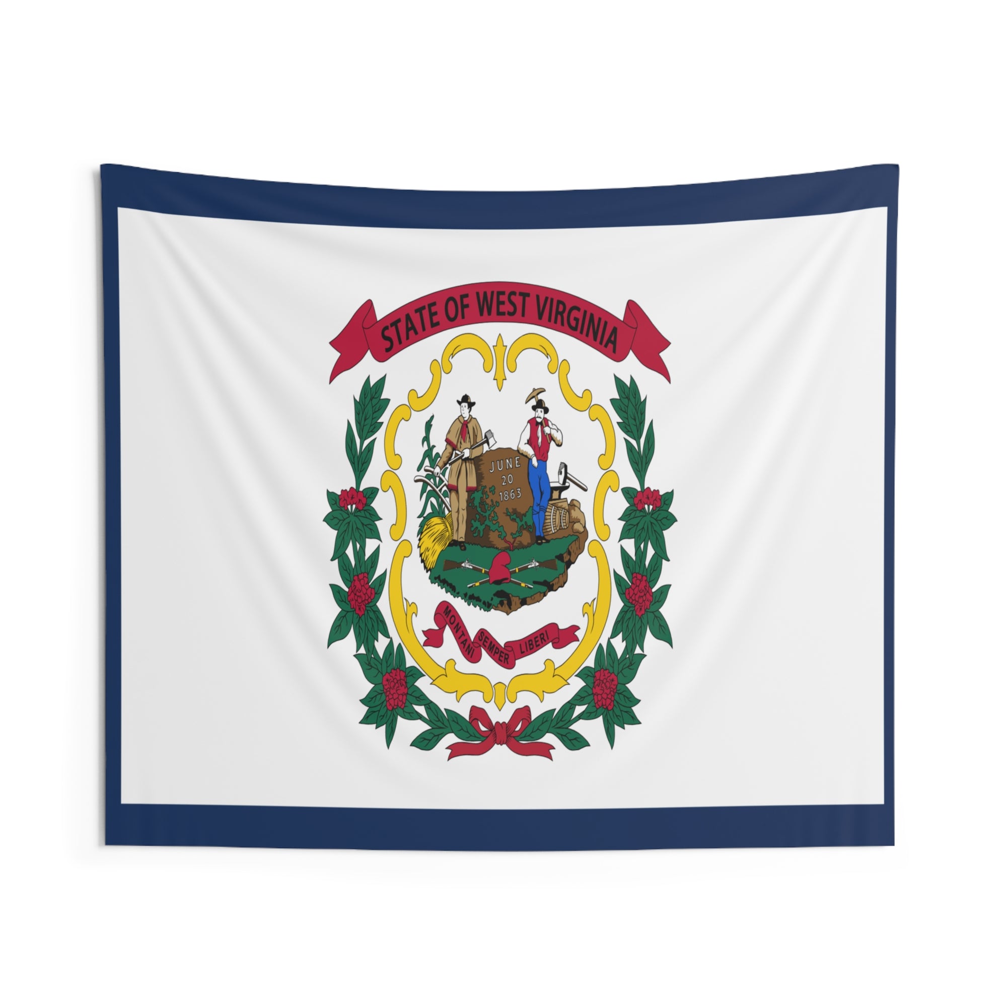 West Virginia State Flag Wall Hanging Tapestry-Express Your Love Gifts