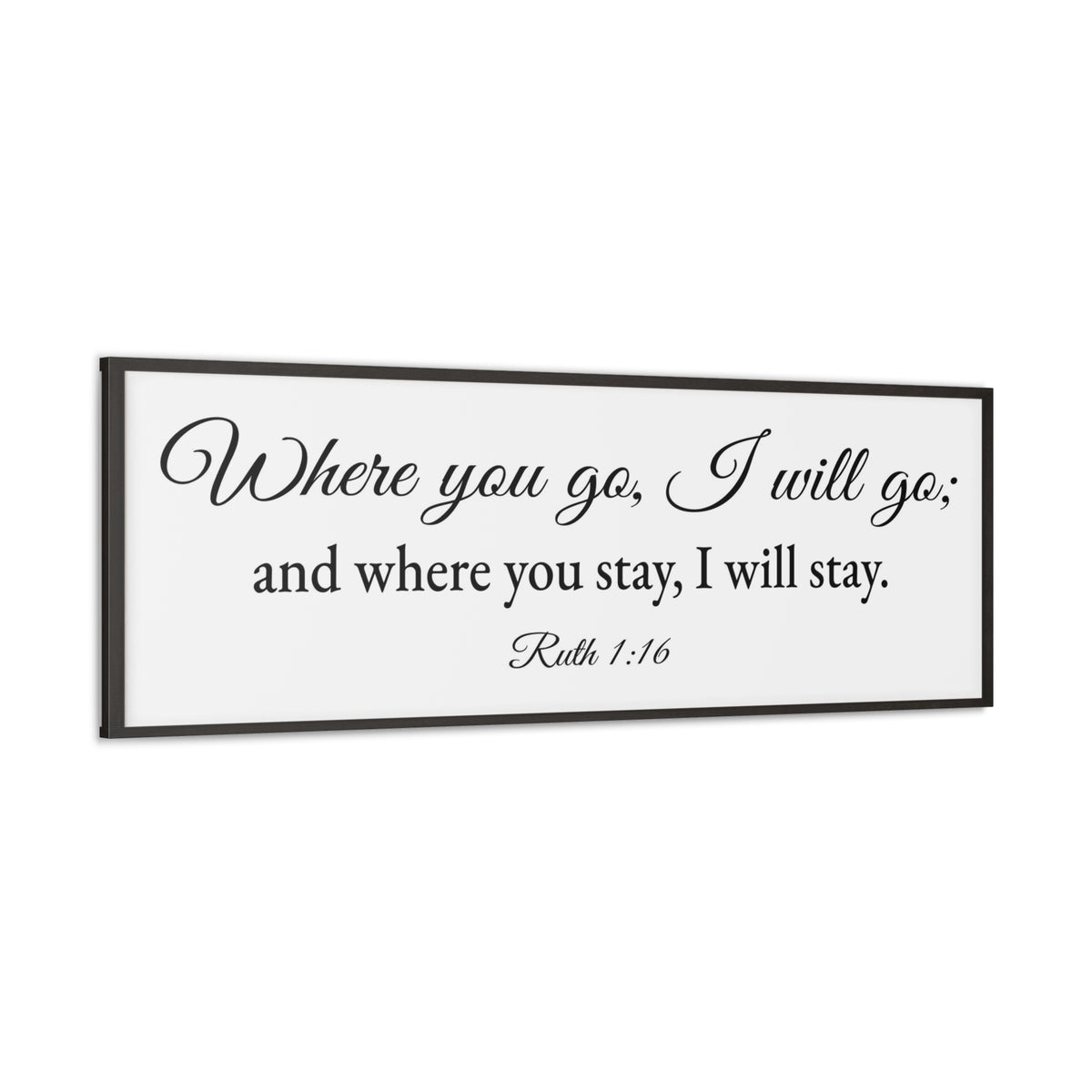 Scripture Walls Ruth 1:16 White Bible Verse Canvas Christian Wall Art Ready to Hang Unframed-Express Your Love Gifts