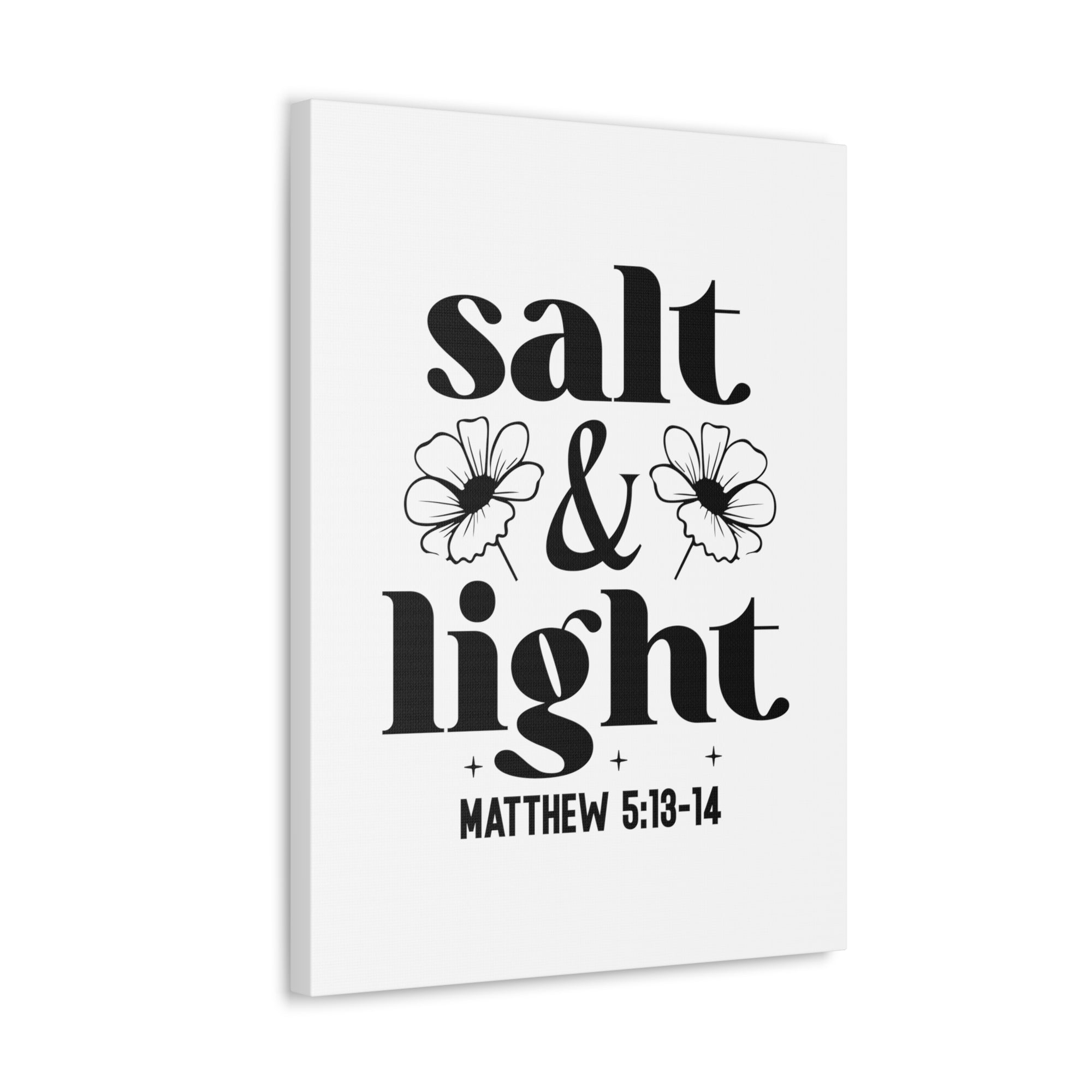 Scripture Walls Matthew 5:13-14 Salt & Light Bible Verse Canvas Christian Wall Art Ready to Hang Unframed-Express Your Love Gifts