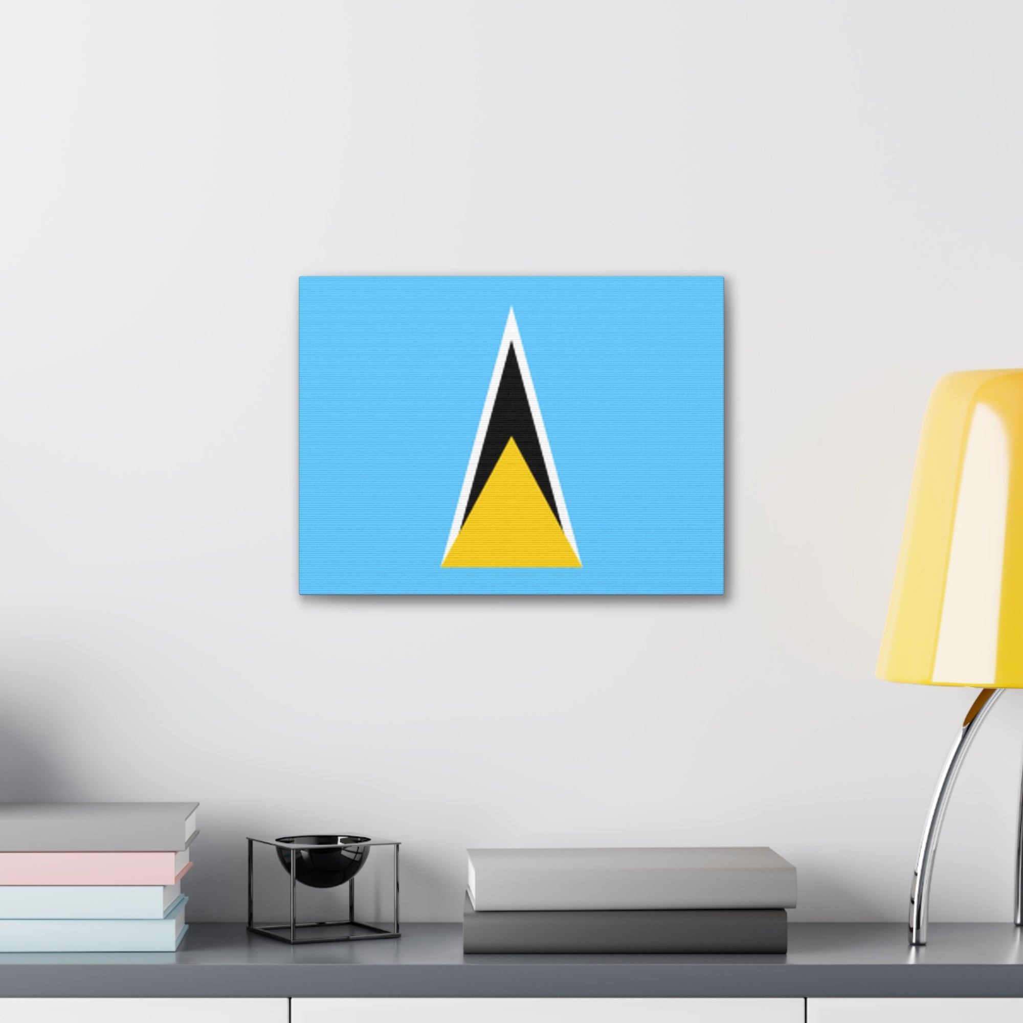 Saint Lucia Country Flag Canvas Vibrant Wall Art Unframed Home Decor-Express Your Love Gifts