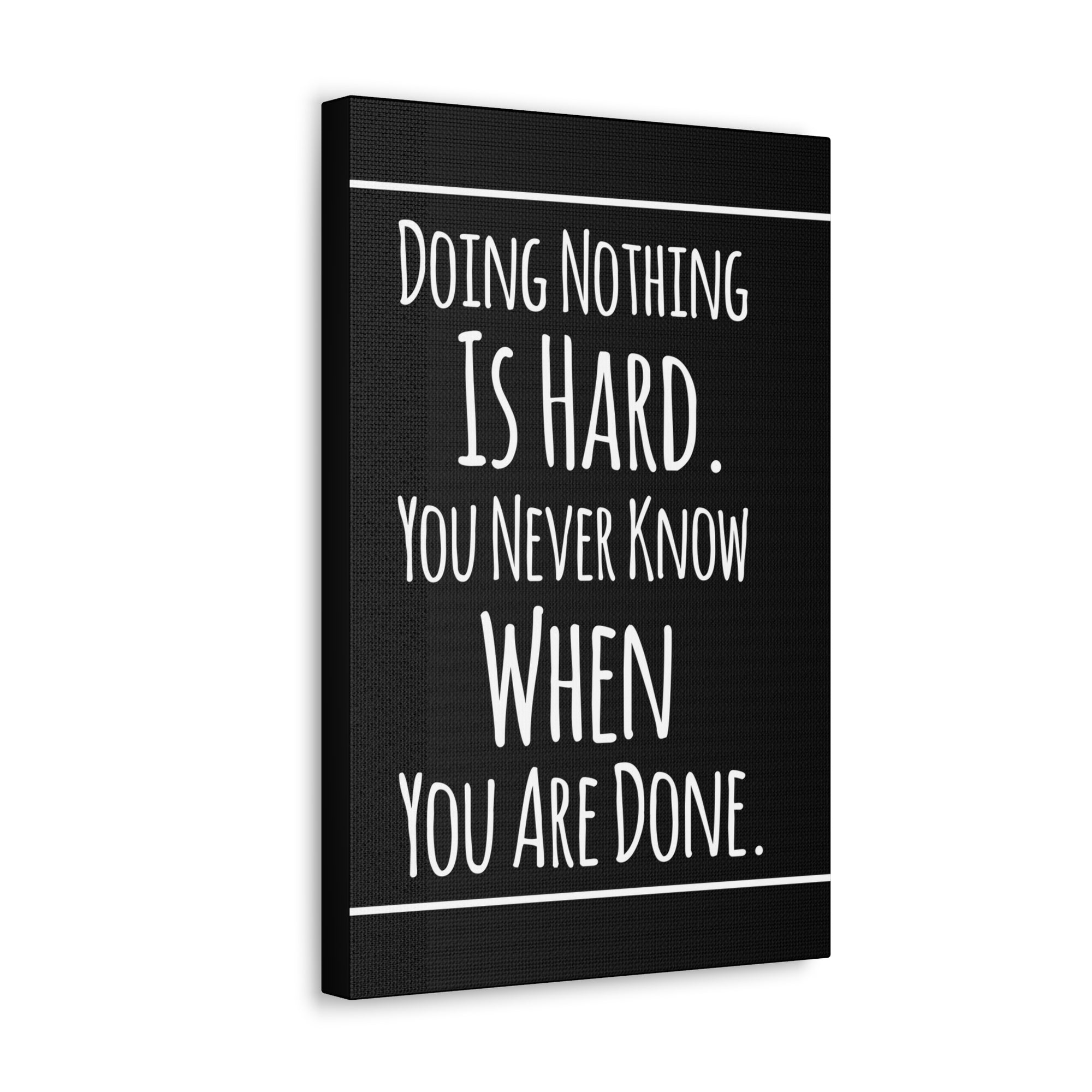 Inspirational Wall Art Doing Nothing Is Hard Motivation Wall Decor for Home Office Gym Inspiring Success Quote Print Ready to Hang-Express Your Love Gifts