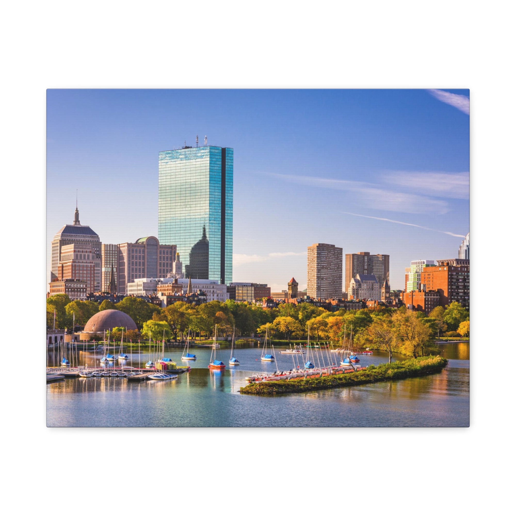 Boston Daytime Skyline Canvas Artwork High-Quality Breathtaking Stunning Cityscape for Home Decor Ready to Hang-Express Your Love Gifts