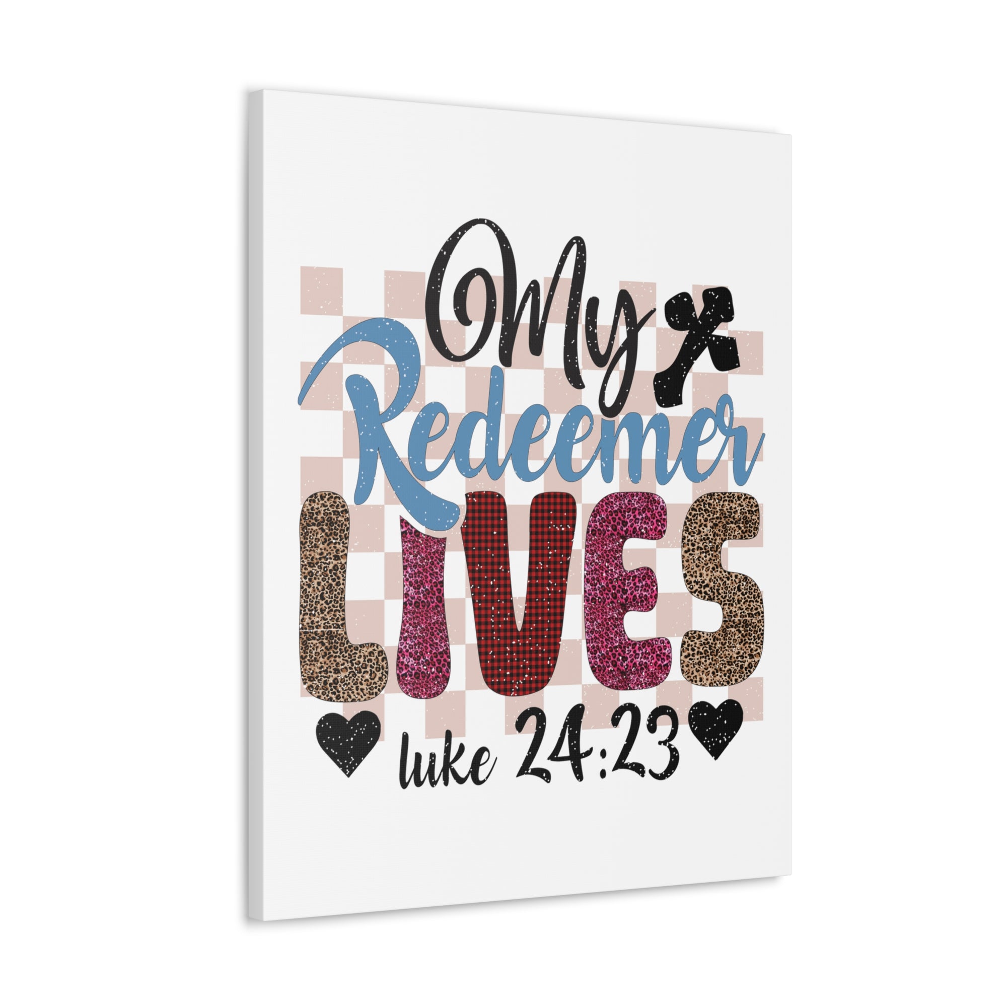 Scripture Walls Luke 24:23 My Redeemer Lives Bible Verse Canvas Christian Wall Art Ready to Hang Unframed-Express Your Love Gifts