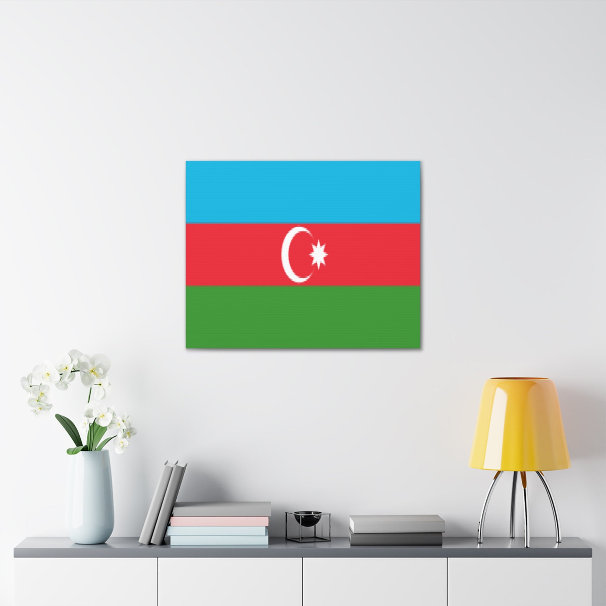 Azerbaijan Country Flag Canvas Vibrant Wall Art Unframed Home Decor-Express Your Love Gifts