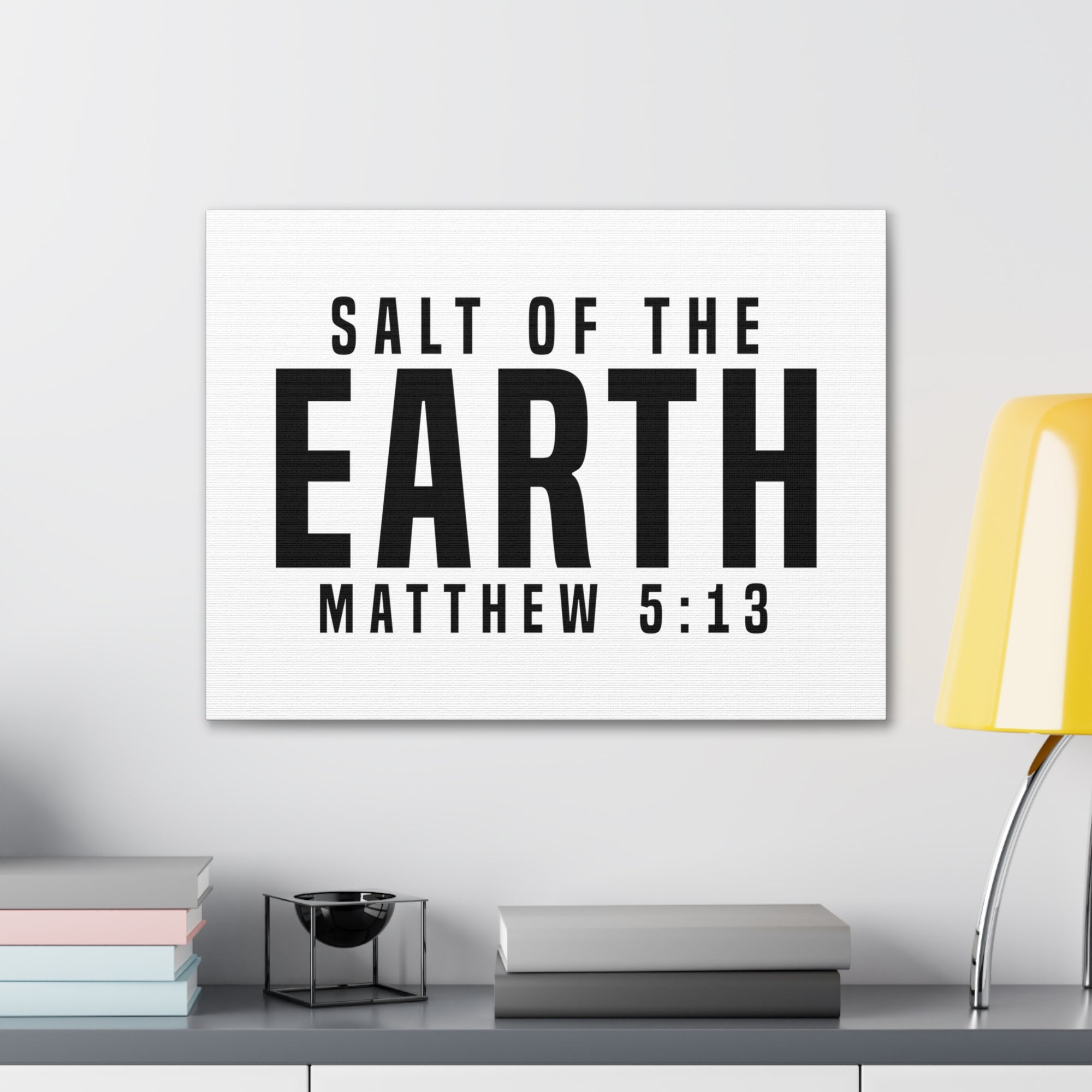 Scripture Walls Matthew 5:13 Salt of the Earth Bible Verse Canvas Christian Wall Art Ready to Hang Unframed-Express Your Love Gifts