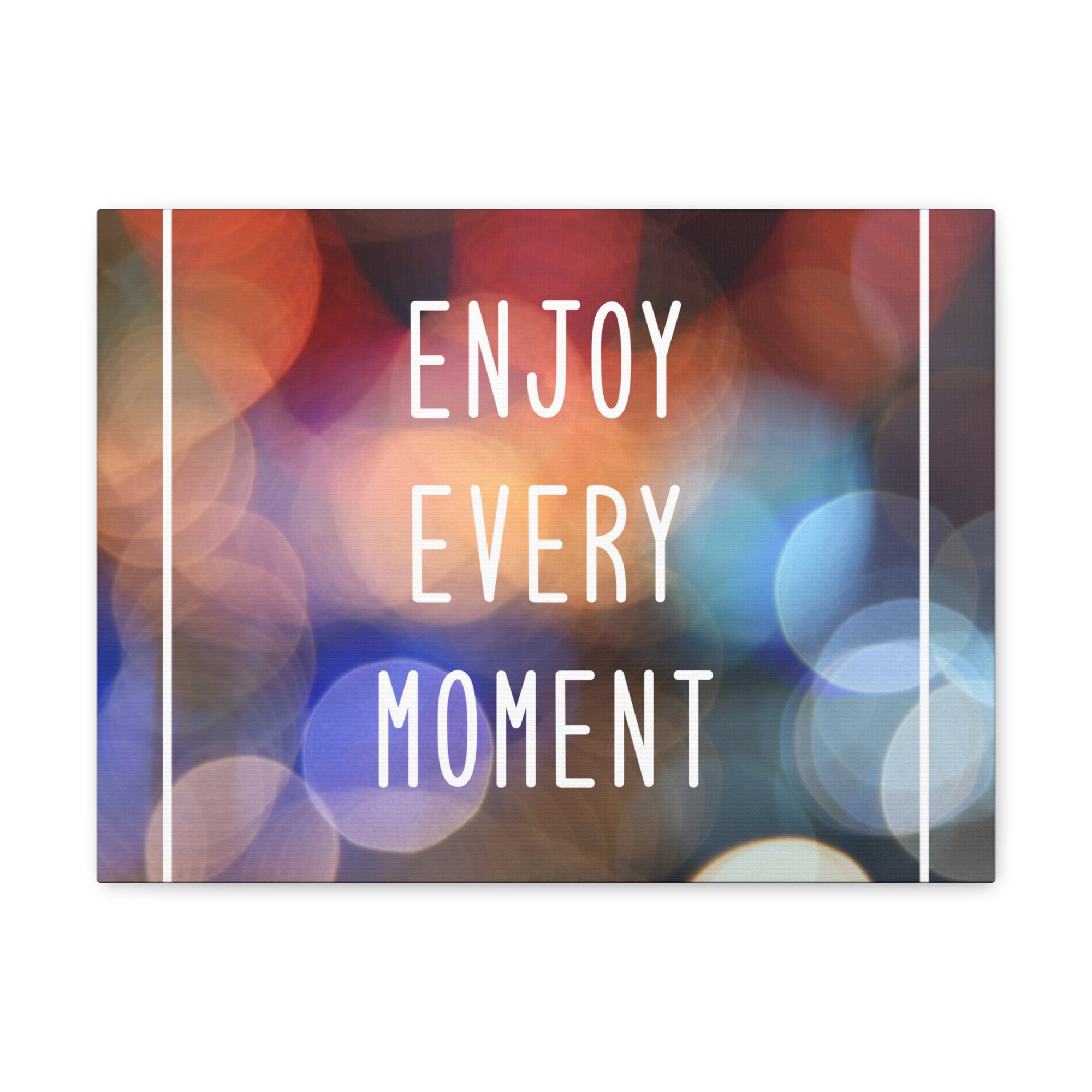 Inspirational Quote Canvas Enjoy Every Moment Motivational Print Ready to Hang Artwork-Express Your Love Gifts