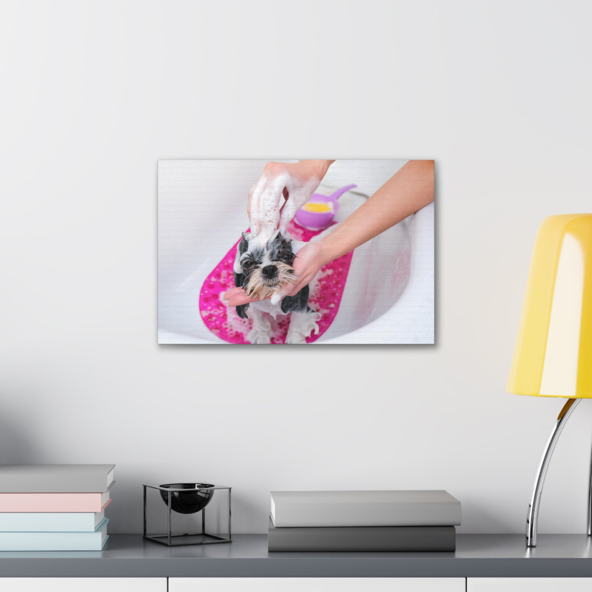 Funny Shih Tzu Bathee Canvas Wall Art for Home Decor Ready-to-Hang-Express Your Love Gifts