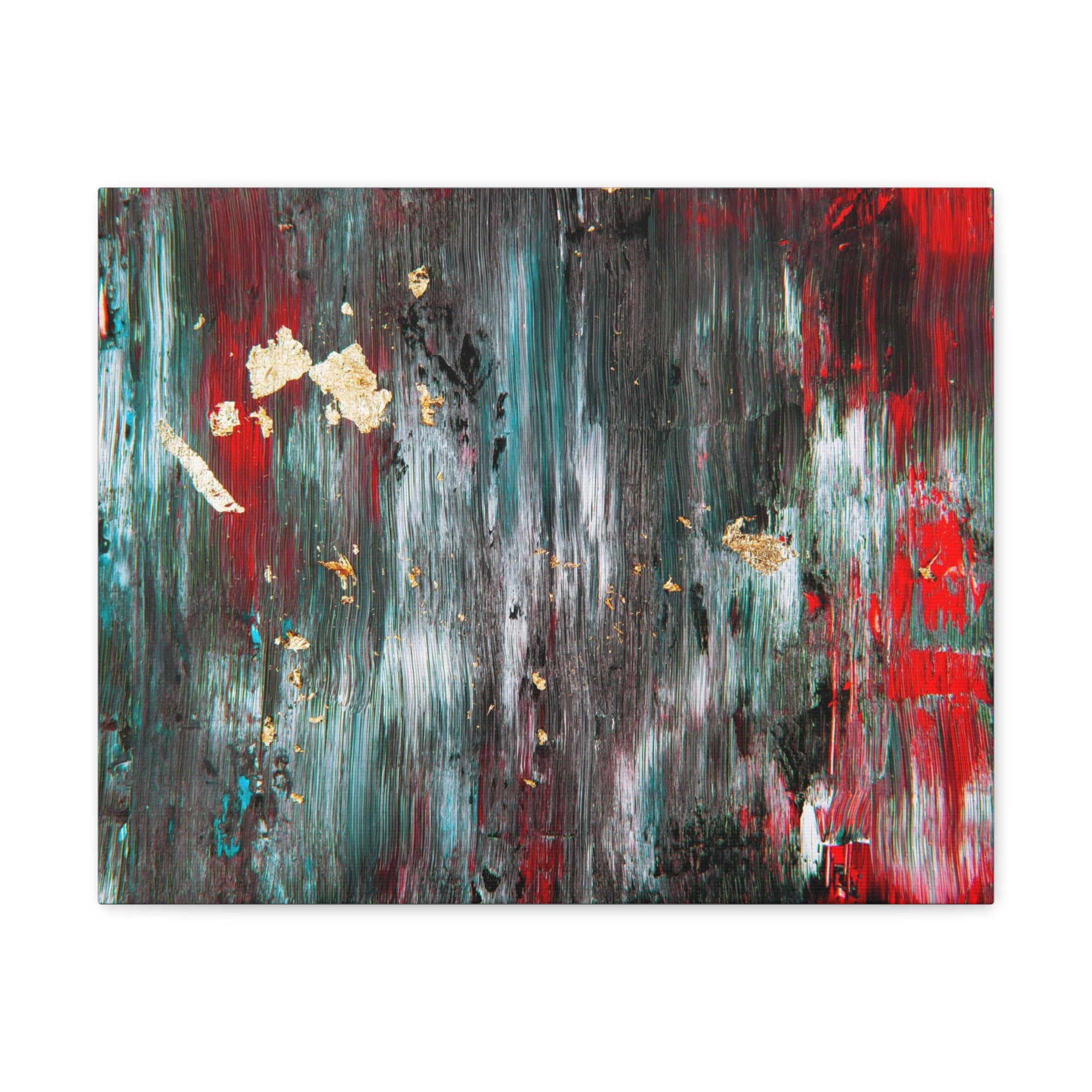 Abstract Art Gold Textured White Red Black Brushstrokes Painting Canvas Wall Art for Home Decor Ready-to-Hang-Express Your Love Gifts