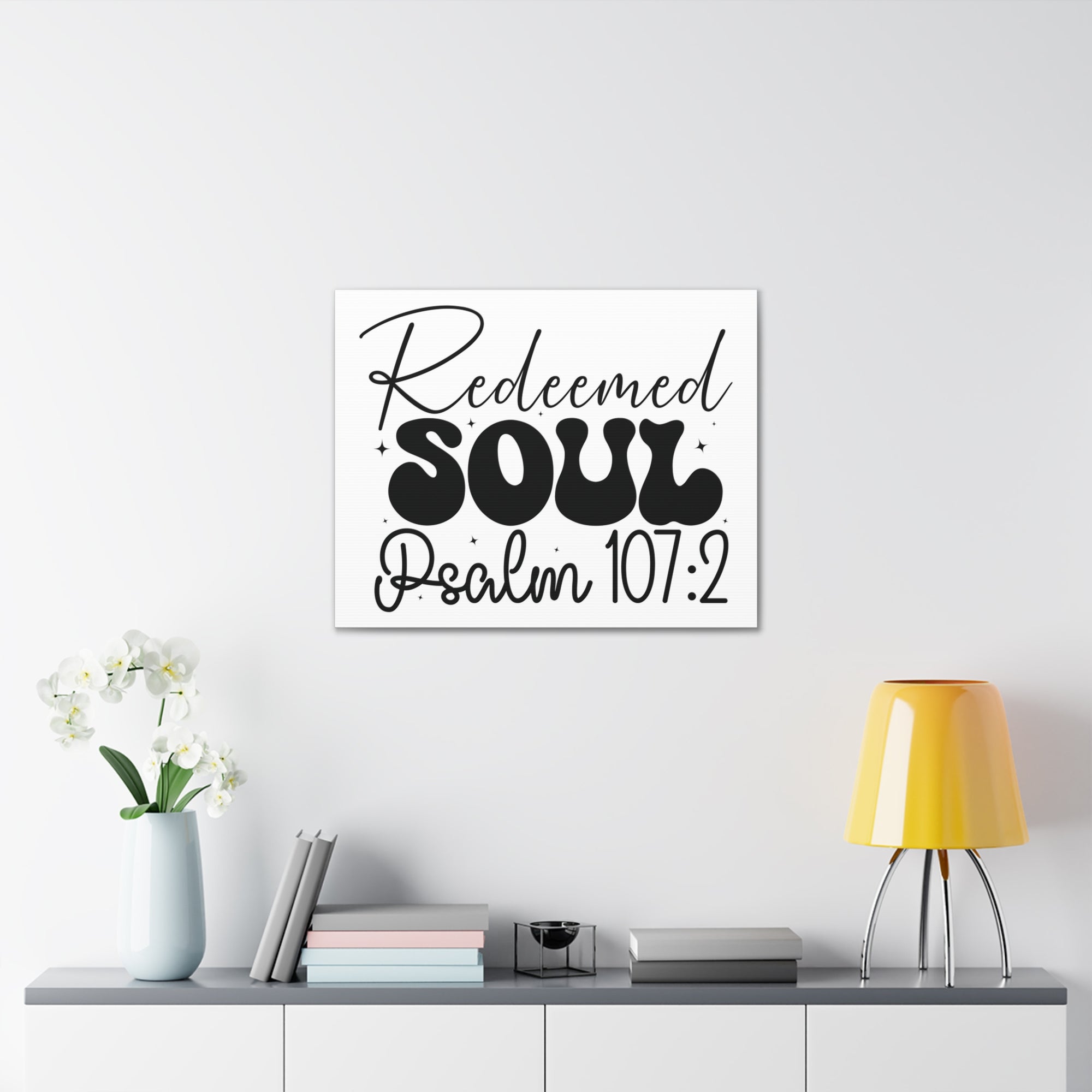 Scripture Walls Psalm 107:2 I am a Redeemed Soul Bible Verse Canvas Christian Wall Art Ready to Hang Unframed-Express Your Love Gifts