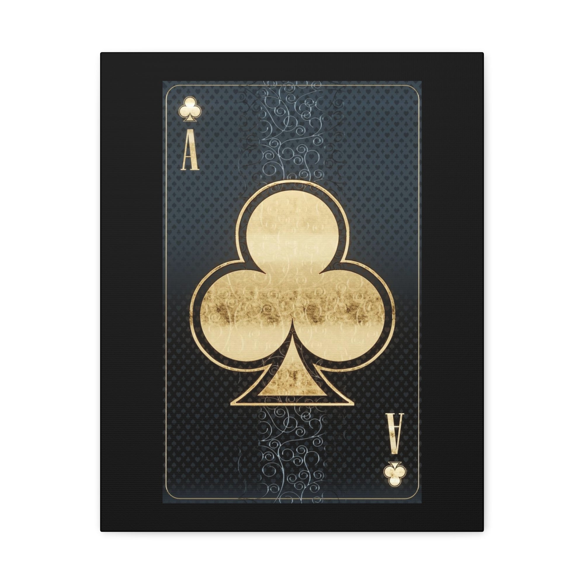 3D Casino Ace of Clubs Playing Card Canvas Wall Art for Home Decor Ready-to-Hang-Express Your Love Gifts