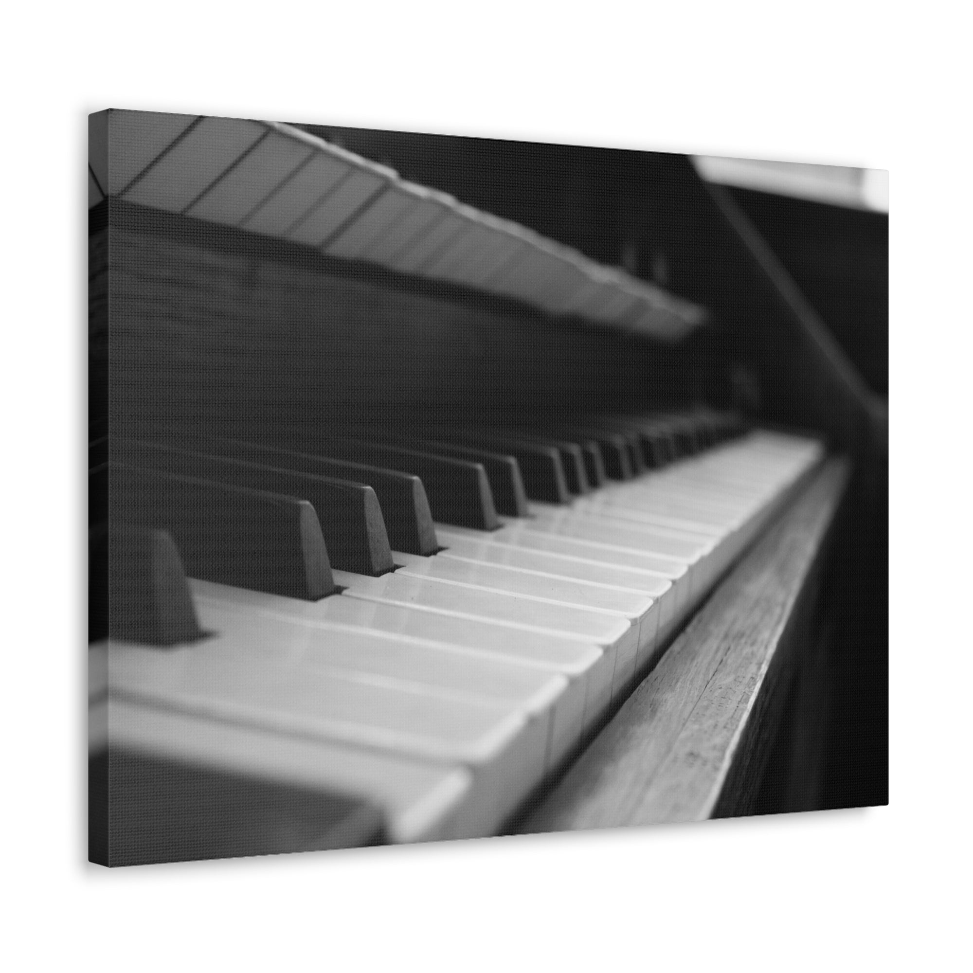 Black and White Piano Music Lover's Delight Piano Keyboard Canvas Wall Art for Home Decor Ready-to-Hang-Express Your Love Gifts