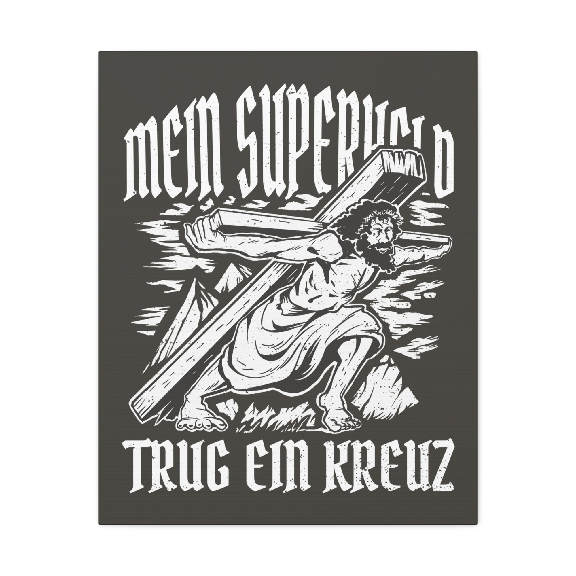 Scripture Walls My Superhero German Bible Verse Canvas Christian Wall Art Ready to Hang Unframed-Express Your Love Gifts