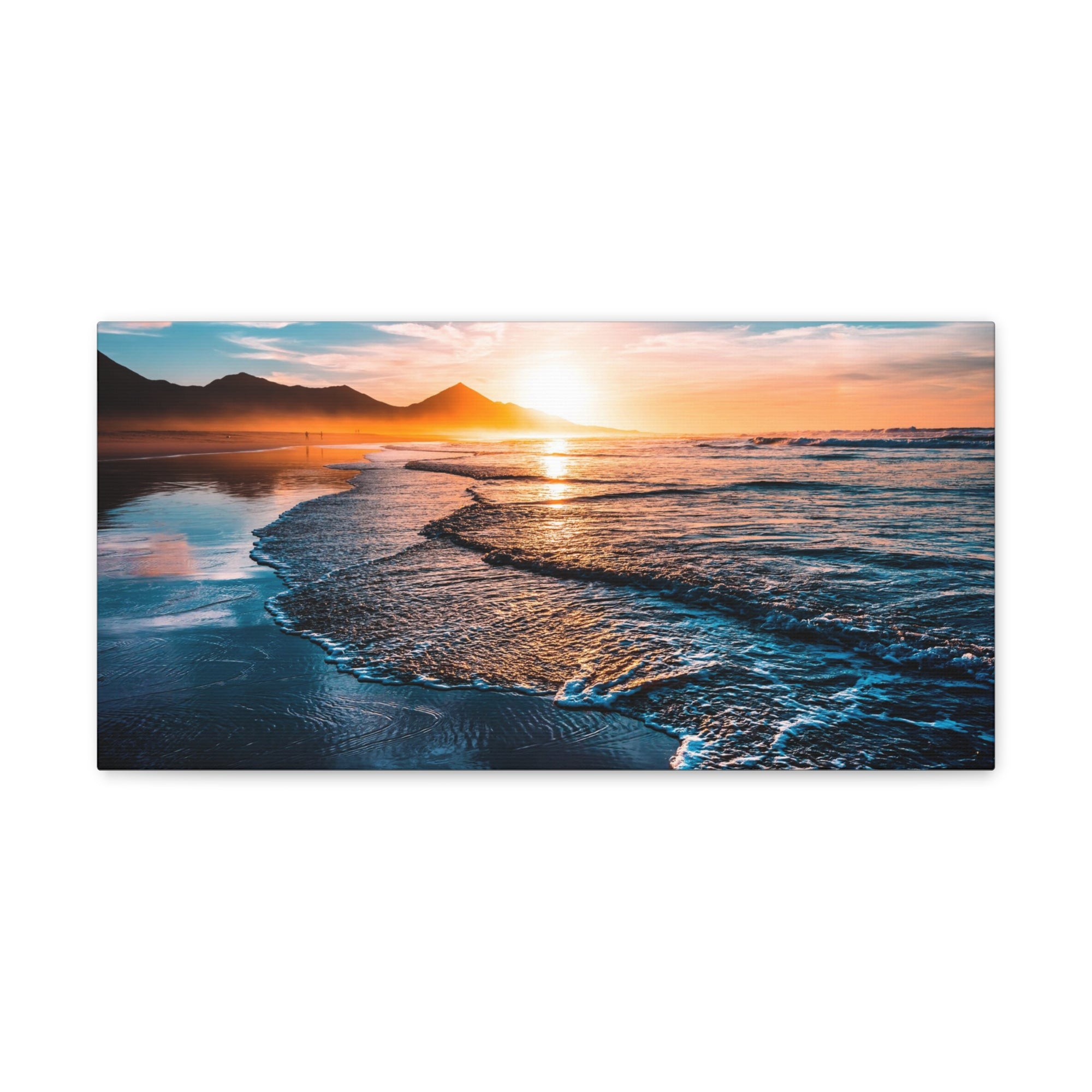 Beach Sunset Endless Horizon Ocean Canvas Wall Art for Home Decor Ready-to-Hang-Express Your Love Gifts