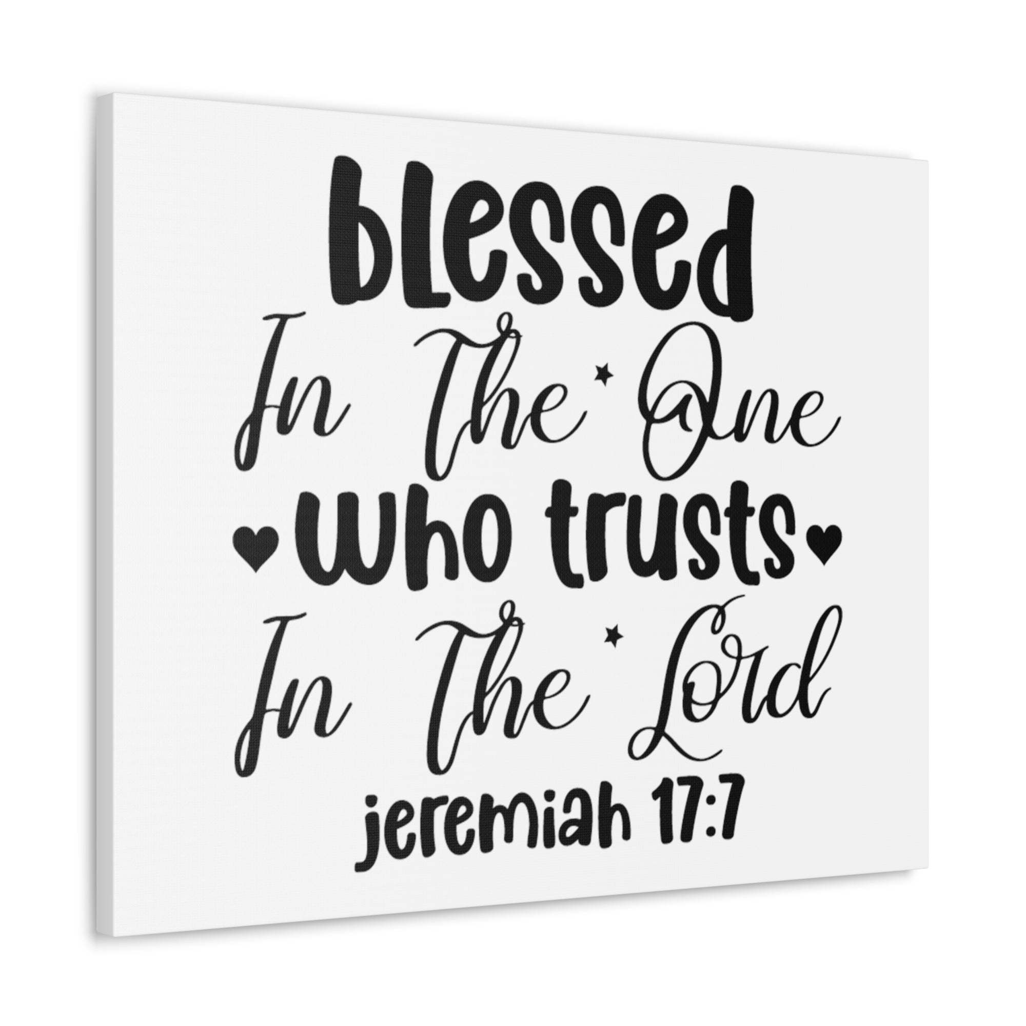 Scripture Walls Jeremiah 17:7 Blesse Who Trusts Hearts Bible Verse Canvas Christian Wall Art Ready to Hang Unframed-Express Your Love Gifts