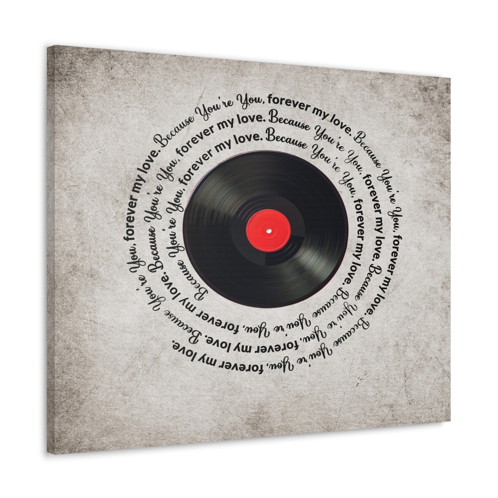 Personalized To My Wife Forever My Love Vinyl Record Canvas Wall Art – Perfect Gift for Music Lovers & Soulmates-Express Your Love Gifts