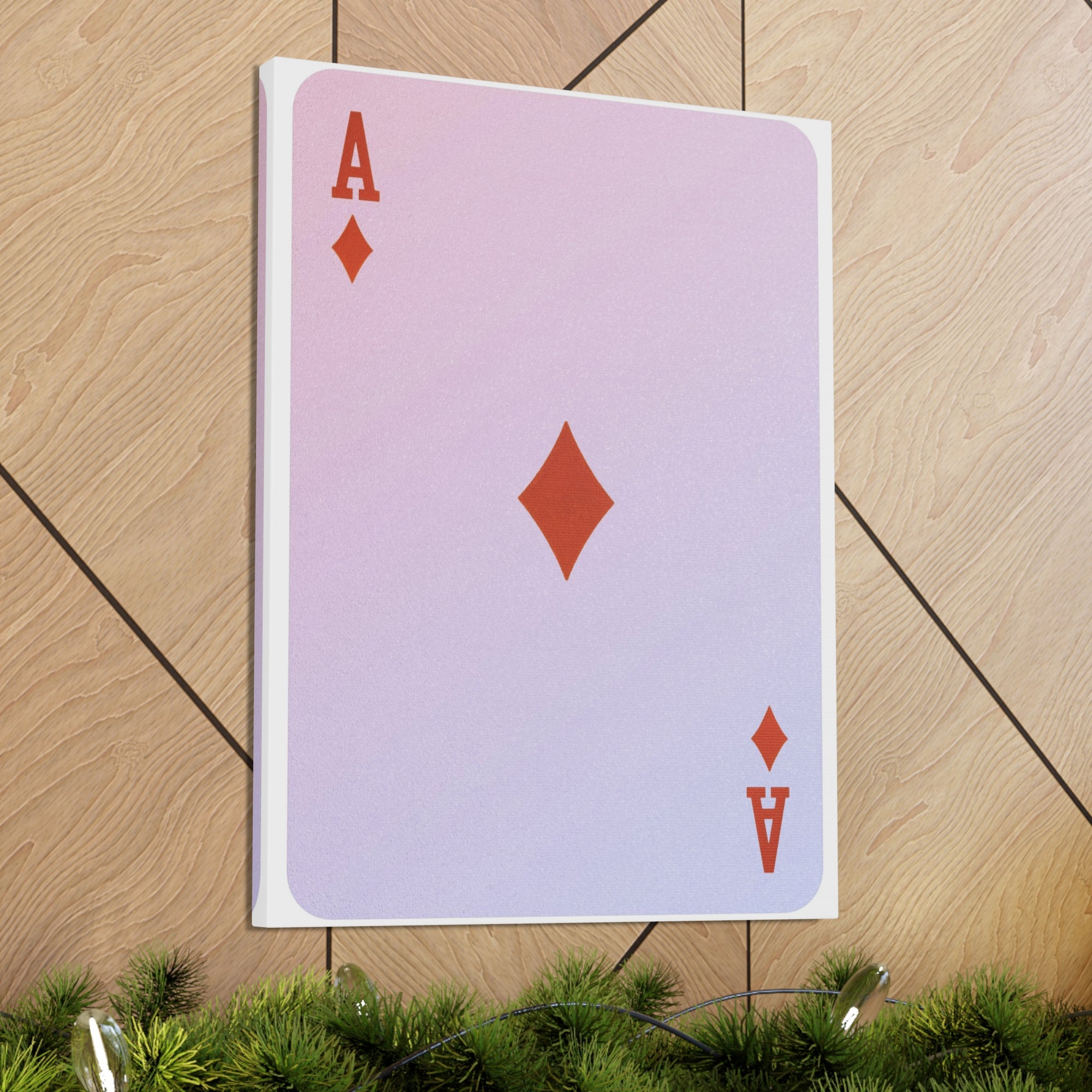 Ace Of Diamonds Playing Card Canvas Wall Art for Home Decor Ready-to-Hang-Express Your Love Gifts