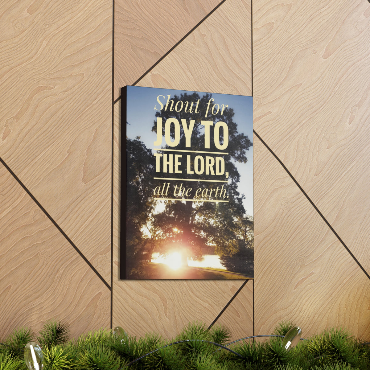 Scripture Walls Shout For Joy Psalm 100:1 Bible Verse Canvas