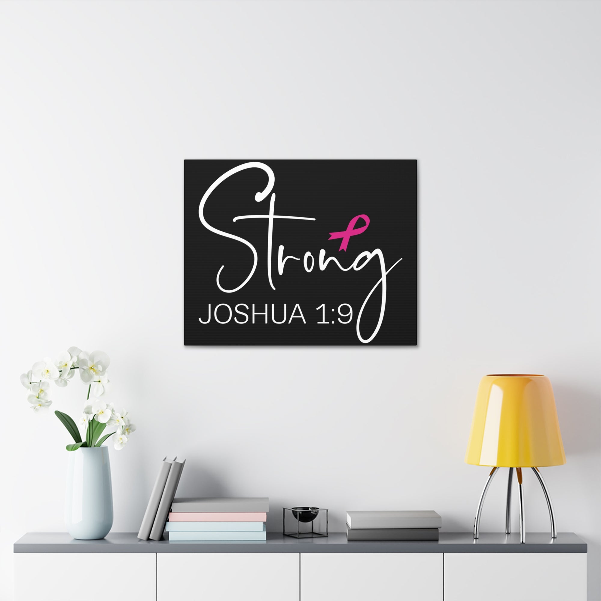 Scripture Walls Joshua 1:9 Strong Bible Verse Canvas Christian Wall Art Ready to Hang Unframed-Express Your Love Gifts