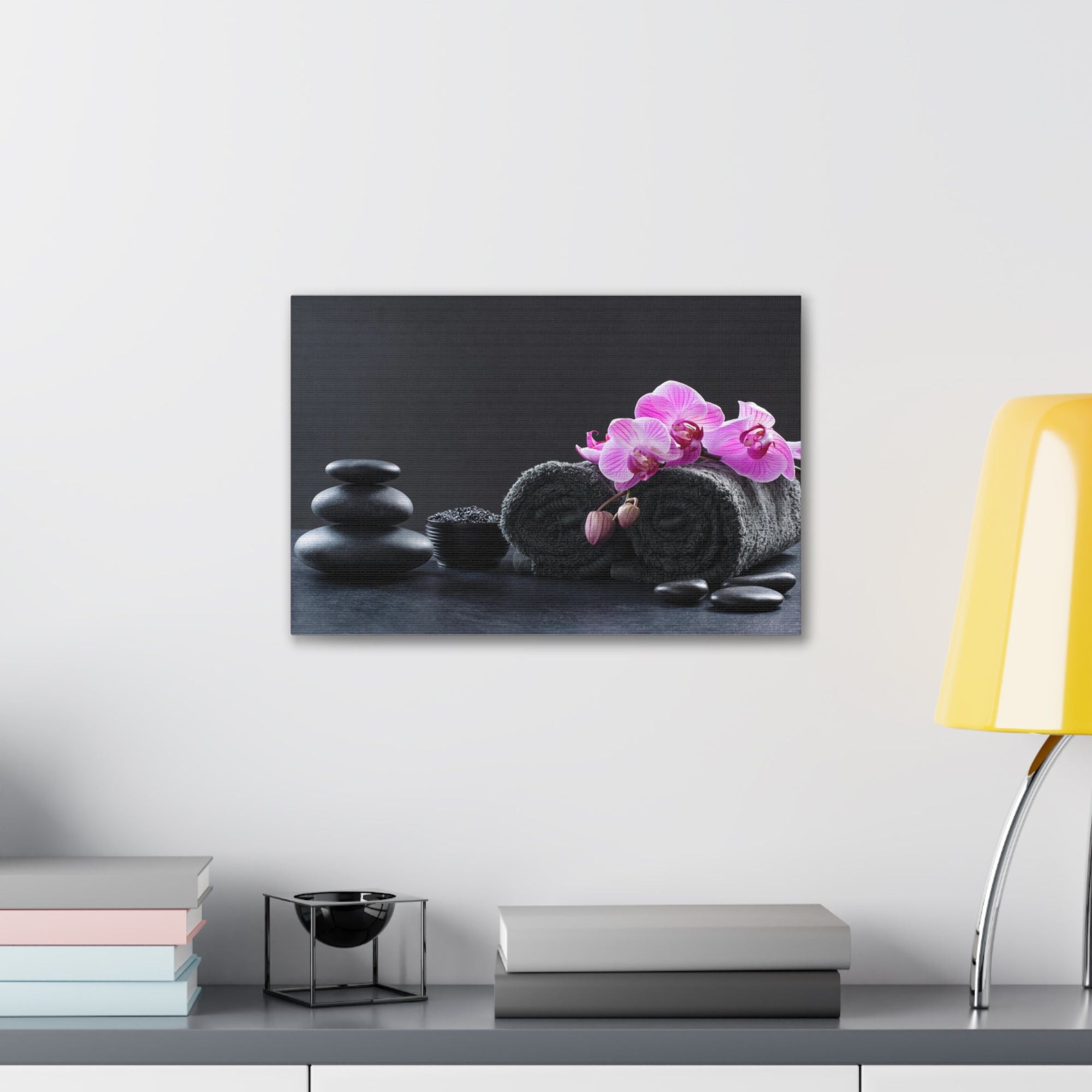 Black Spa Setting Forest Floral Nature Photography Canvas Wall Art for Home Decor Ready-to-Hang-Express Your Love Gifts