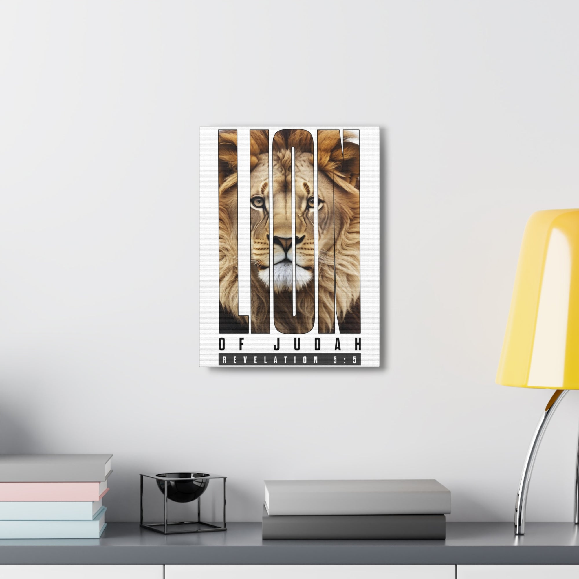 Scripture Walls Revelation 5:5 Lion of Judah Bible Verse Canvas Christian Wall Art Ready to Hang Unframed-Express Your Love Gifts