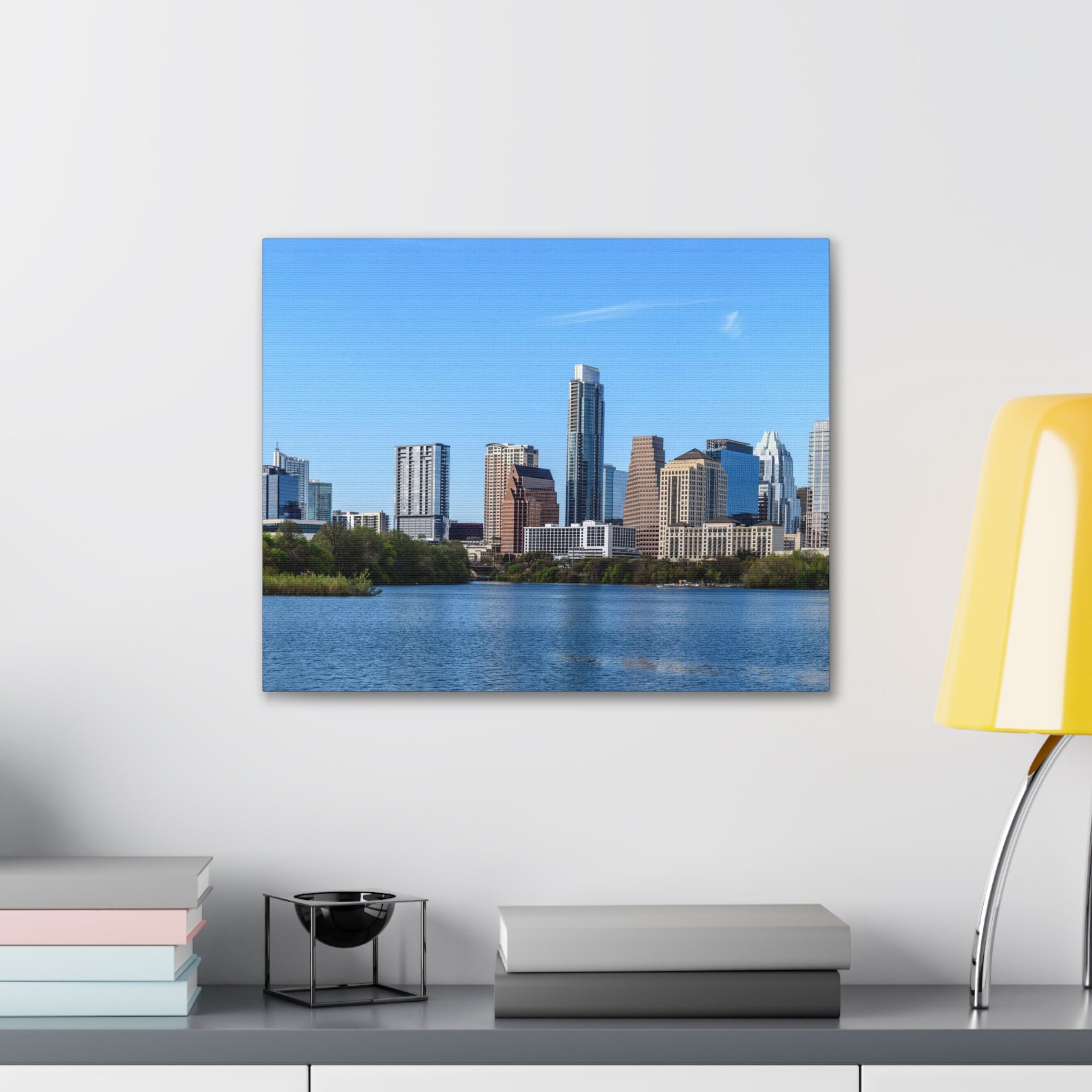 Austin Daytime Skyline Canvas Artwork High-Quality Breathtaking Stunning Cityscape for Home Decor Ready to Hang-Express Your Love Gifts