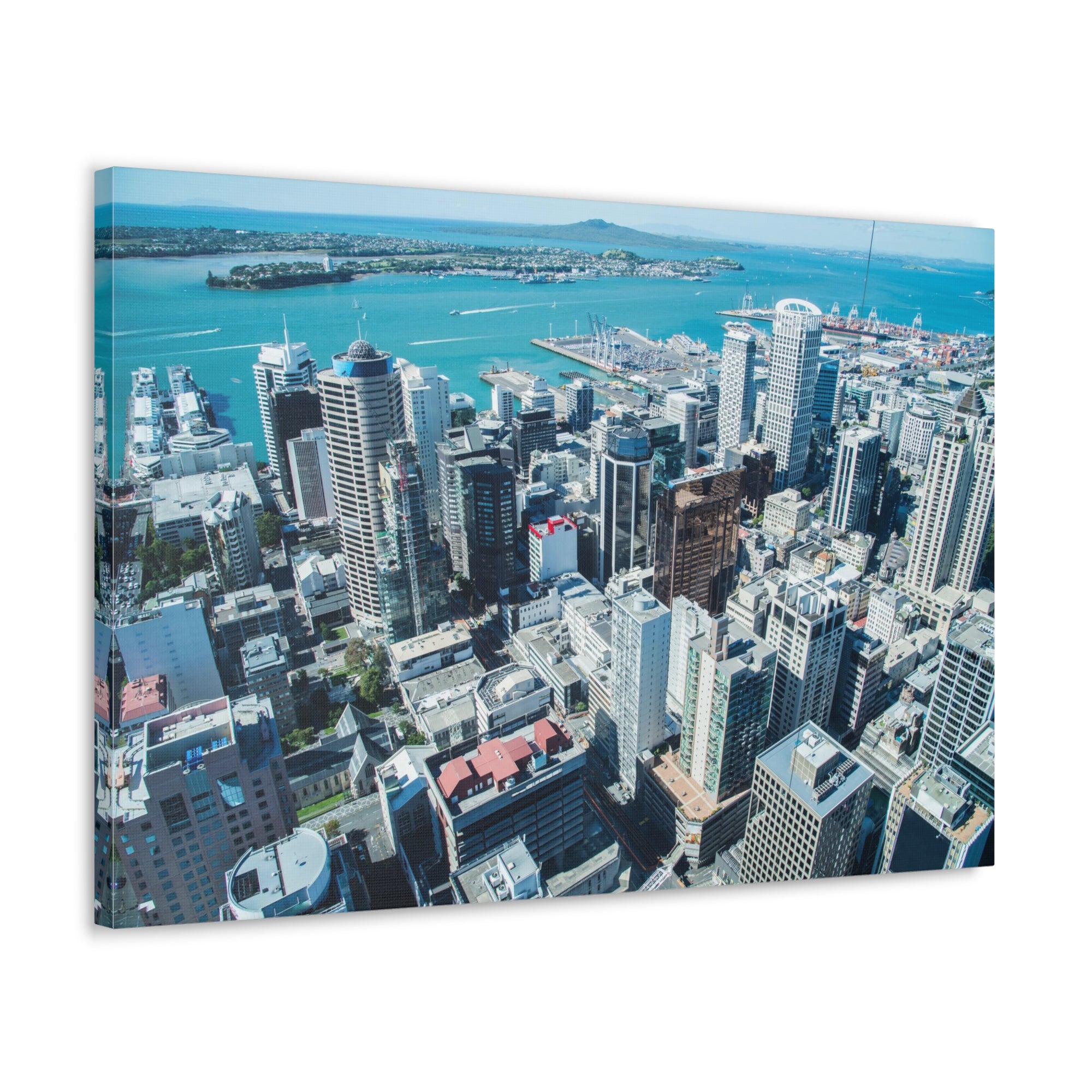 Auckland Daytime Skyline Canvas Artwork High-Quality Breathtaking Stunning Cityscape for Home Decor Ready to Hang-Express Your Love Gifts