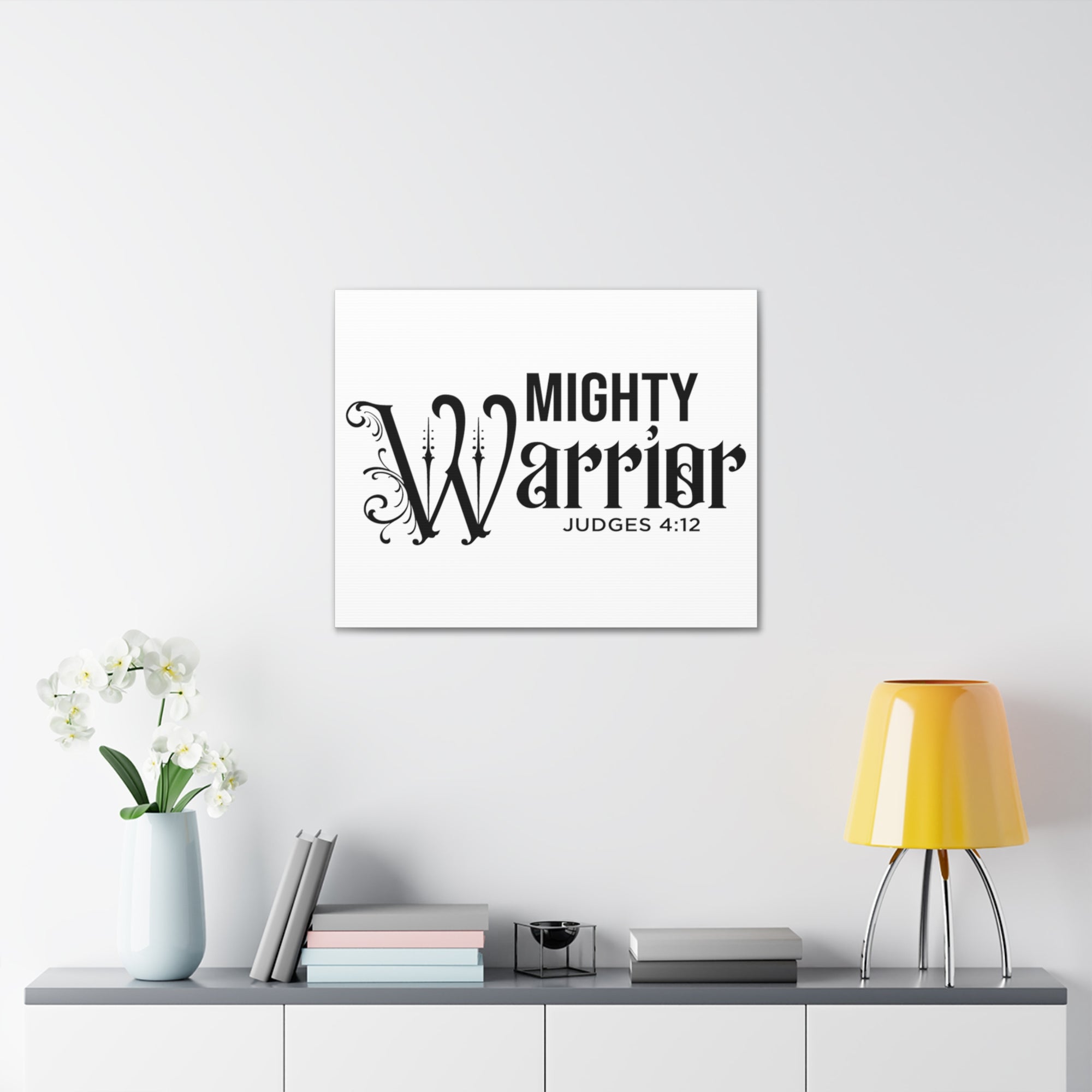 Scripture Walls Judges 4:12 Mighty Warrior Bible Verse Canvas Christian Wall Art Ready to Hang Unframed-Express Your Love Gifts