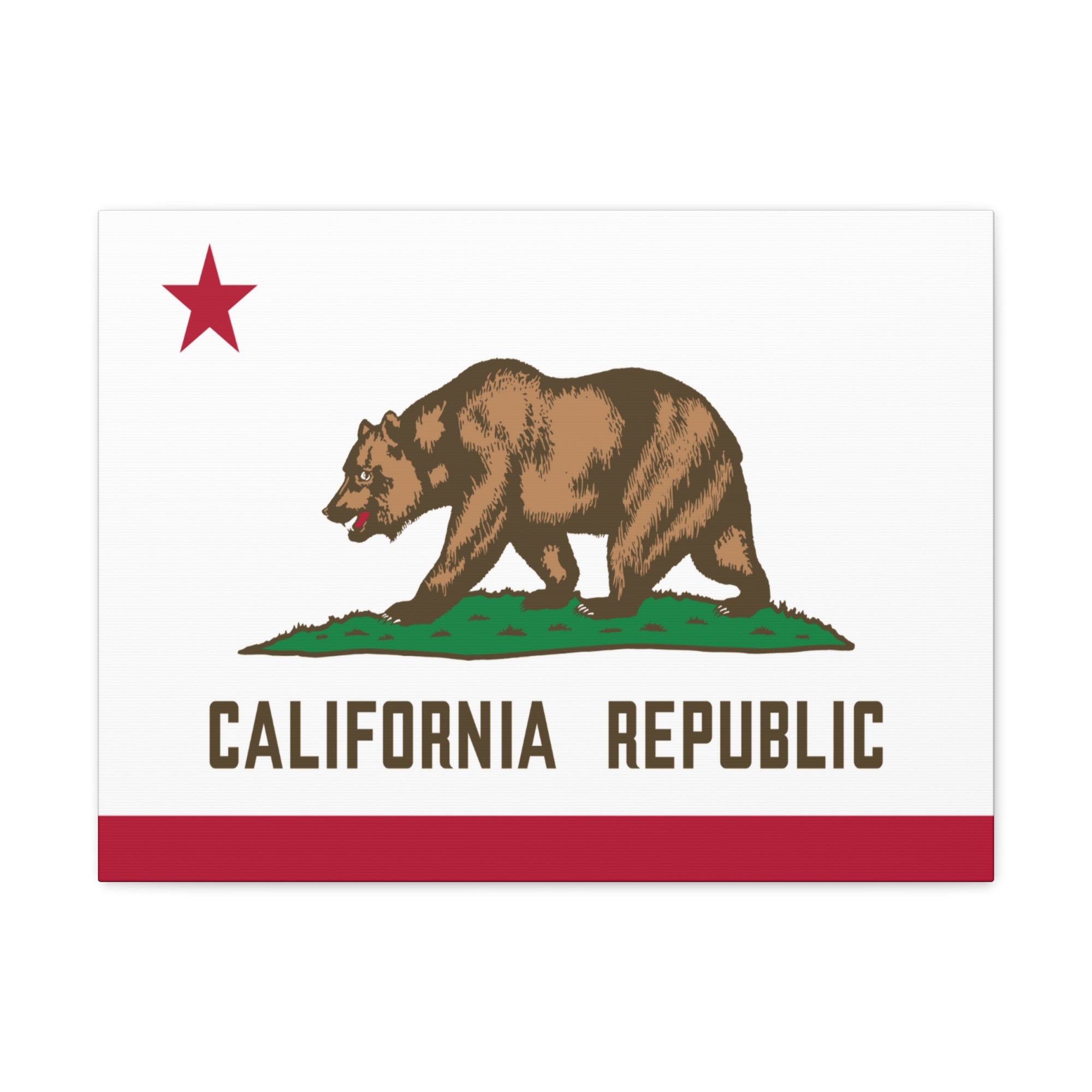 California State Flag Canvas Vibrant Wall Art Unframed Home Decor-Express Your Love Gifts