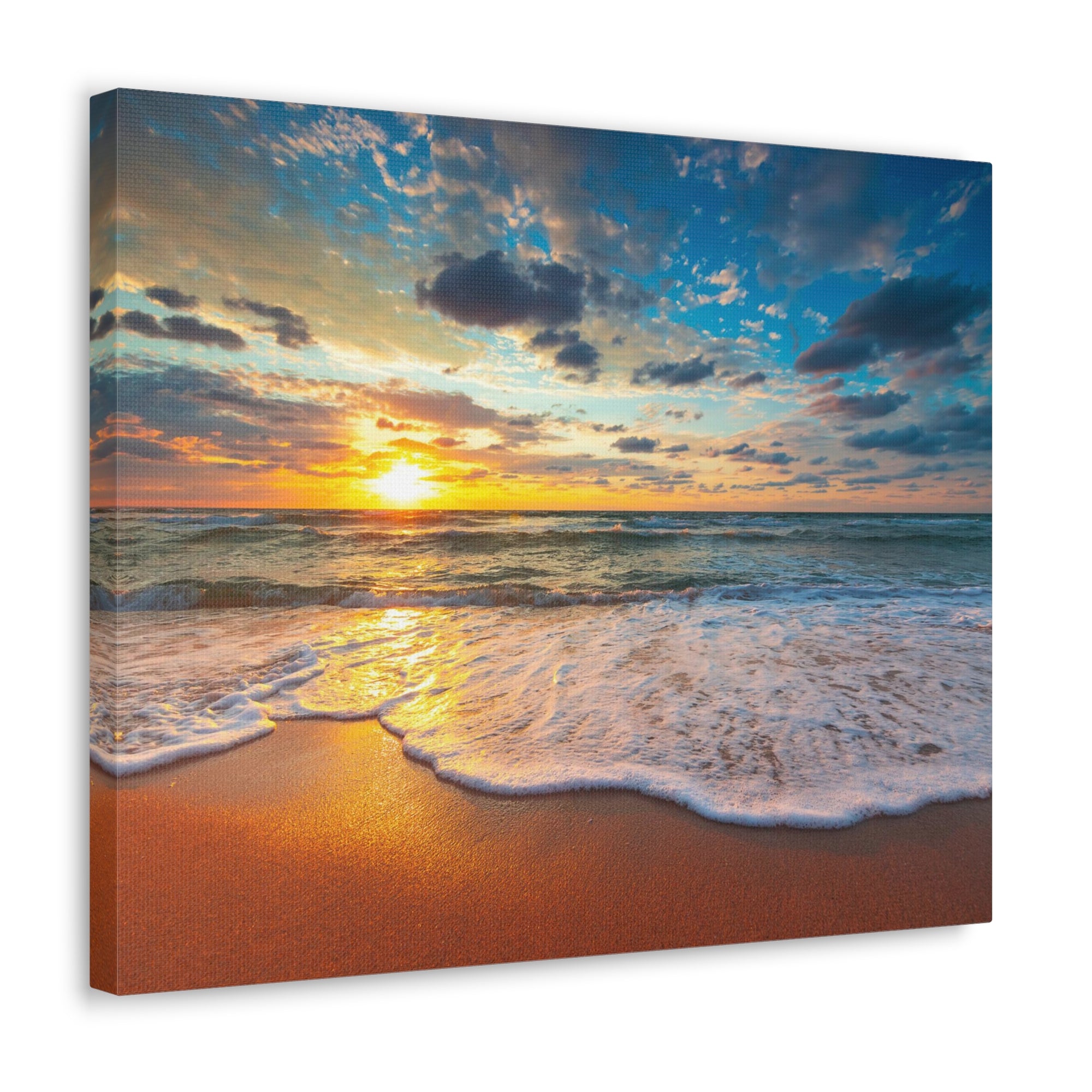 Beach Sunrise Tropical Sea Ocean Canvas Wall Art for Home Decor Ready-to-Hang-Express Your Love Gifts