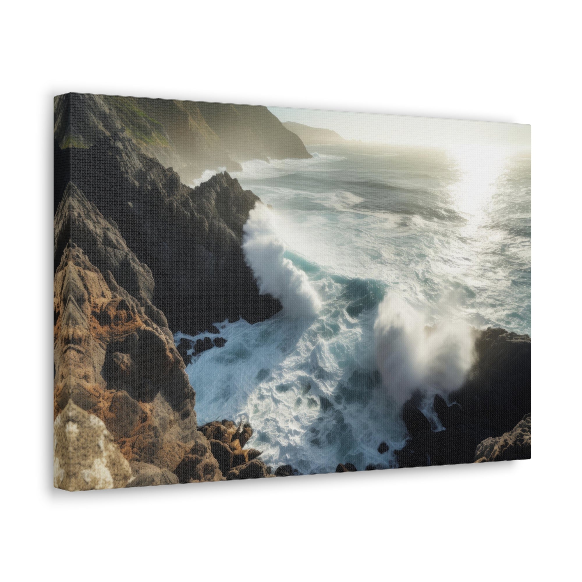 Beautiful Grand Canyon Big Crashing Waves Ocean Canvas Wall Art for Home Decor Ready-to-Hang-Express Your Love Gifts