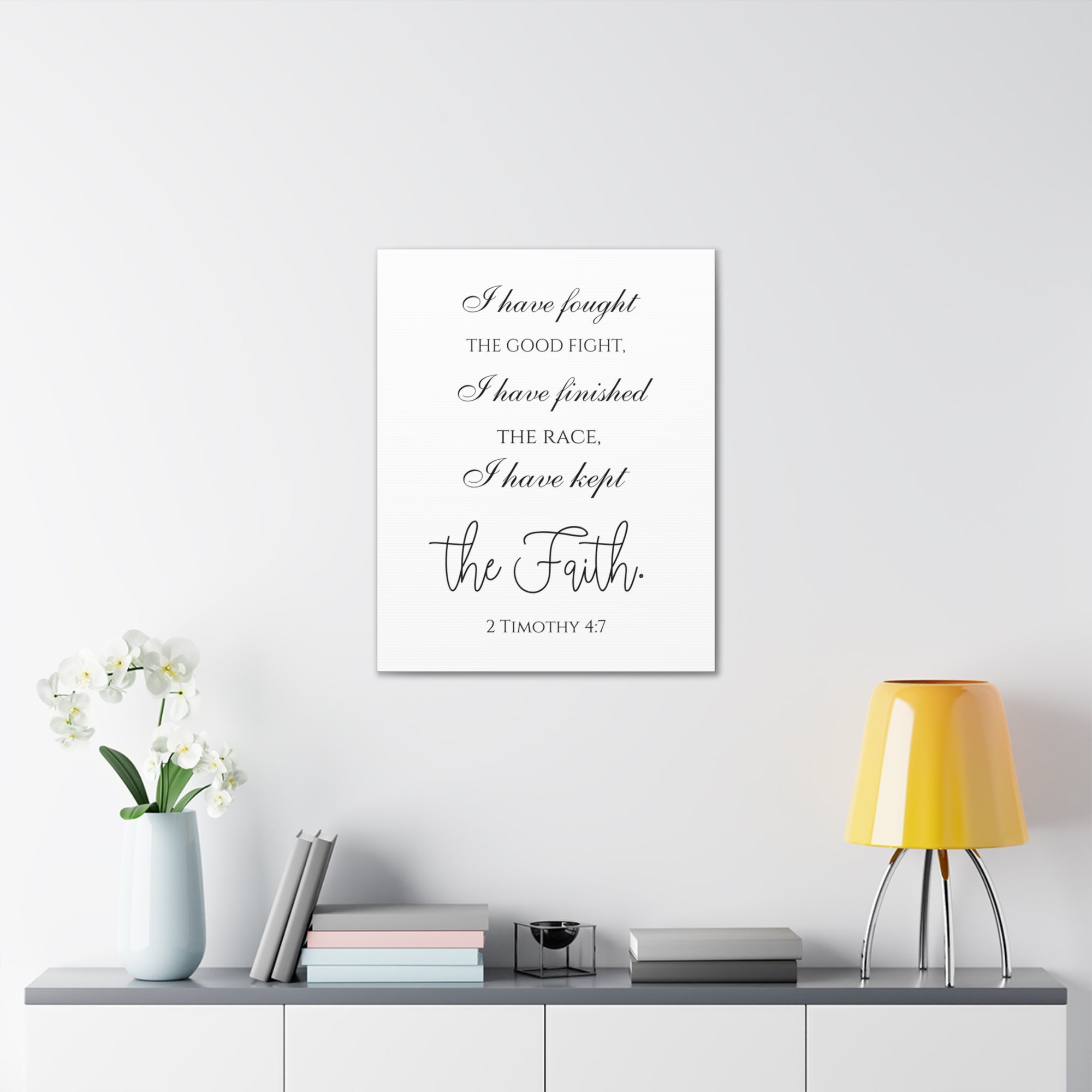 Scripture Walls 2 Timothy 4:7 I Have Kept the Faith Bible Verse Canvas Christian Wall Art Ready to Hang Unframed-Express Your Love Gifts