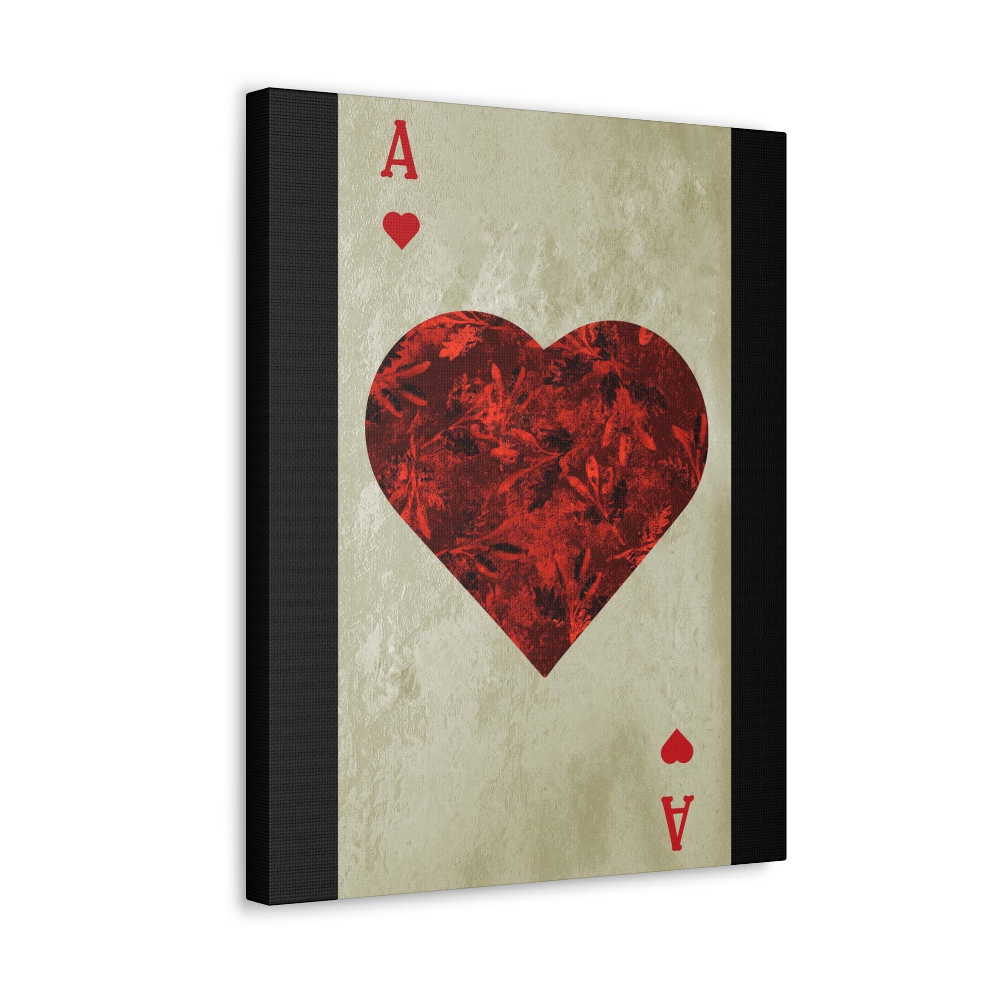 Ace Of Hearts Playing Card Canvas Wall Art for Home Decor Ready-to-Hang-Express Your Love Gifts