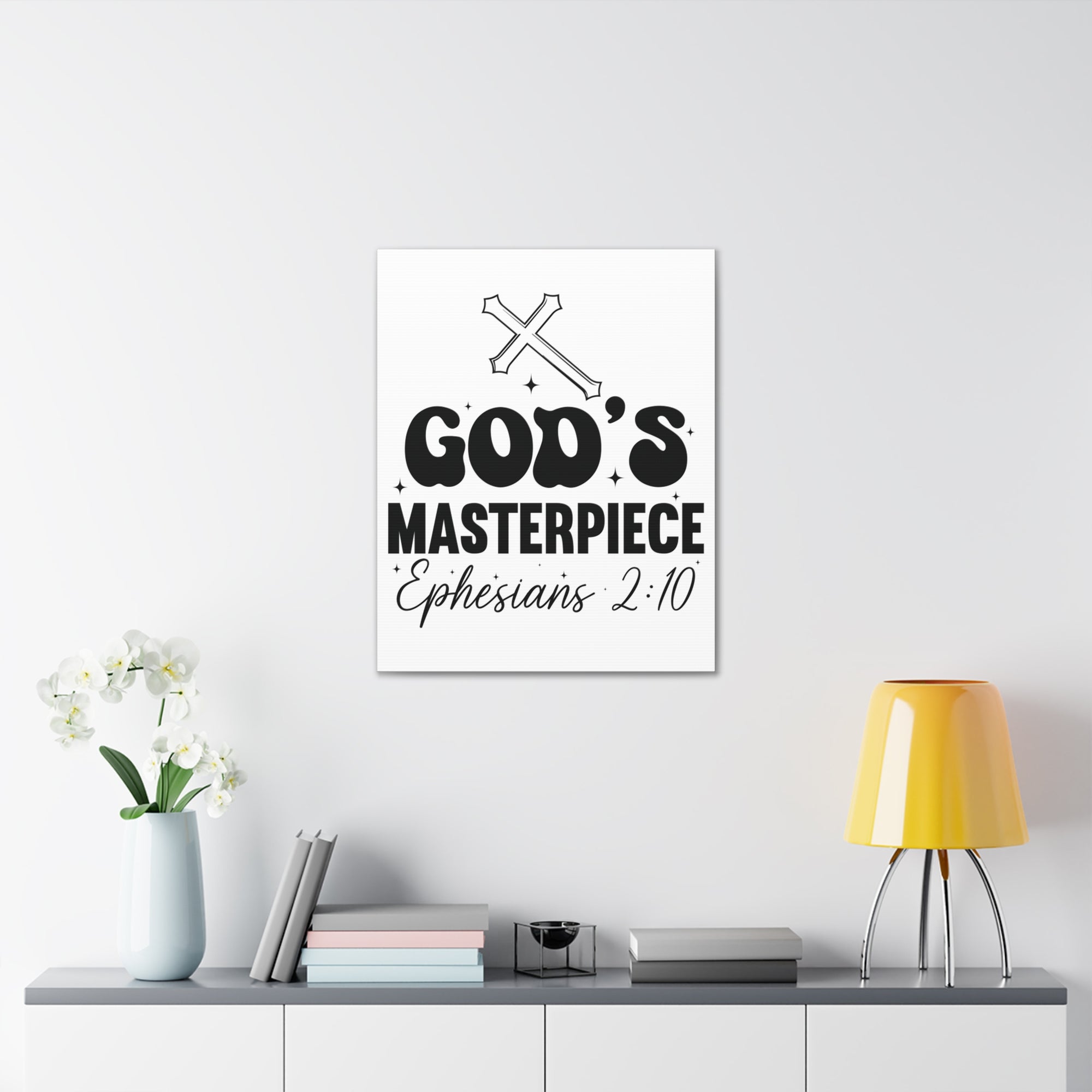 Scripture Walls Ephesians 2:10 You are God's Masterpiece Bible Verse Canvas Christian Wall Art Ready to Hang Unframed-Express Your Love Gifts