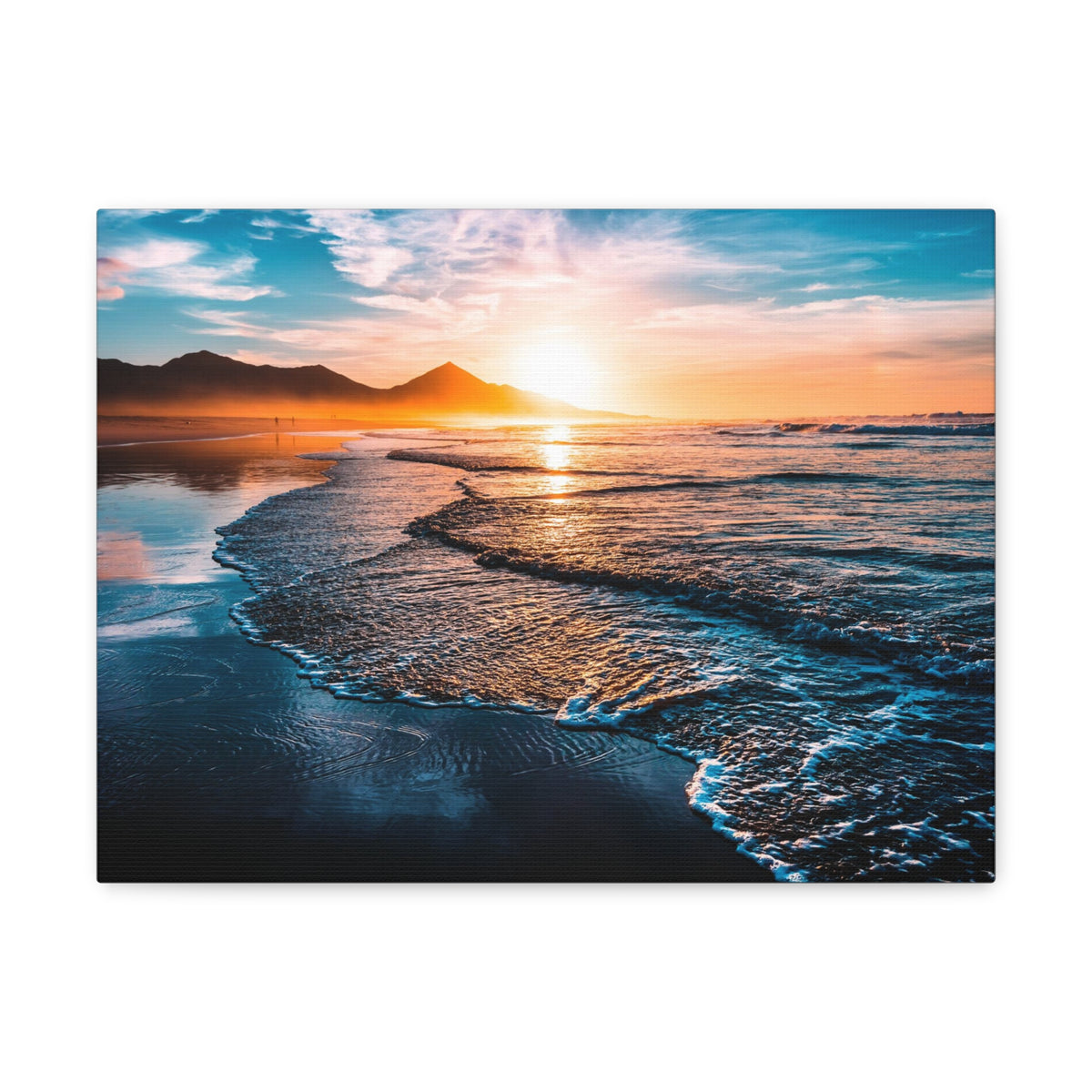 Beach Sunset Endless Horizon Ocean Canvas Wall Art for Home Decor Ready-to-Hang-Express Your Love Gifts