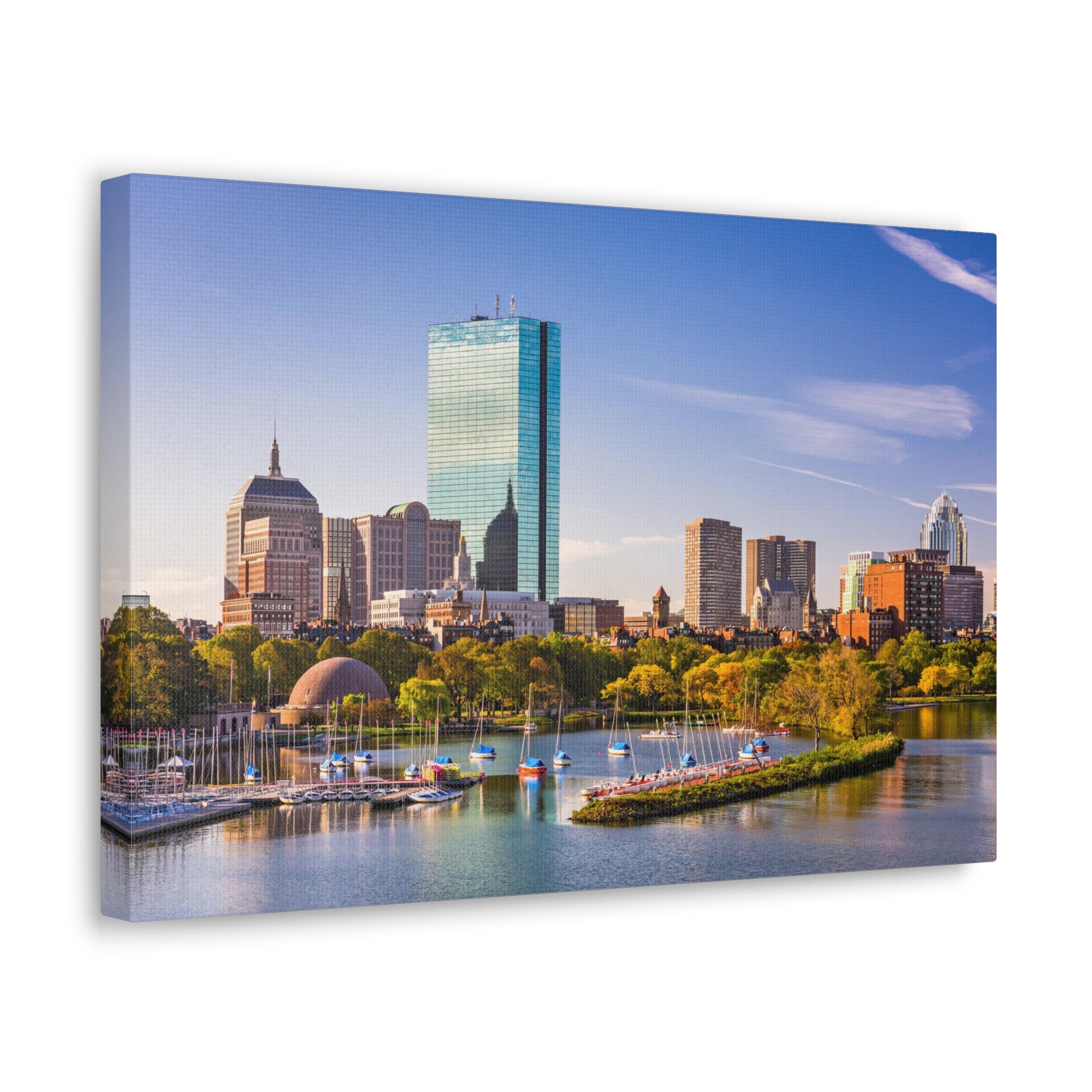 Boston Daytime Skyline Canvas Artwork High-Quality Breathtaking Stunning Cityscape for Home Decor Ready to Hang-Express Your Love Gifts